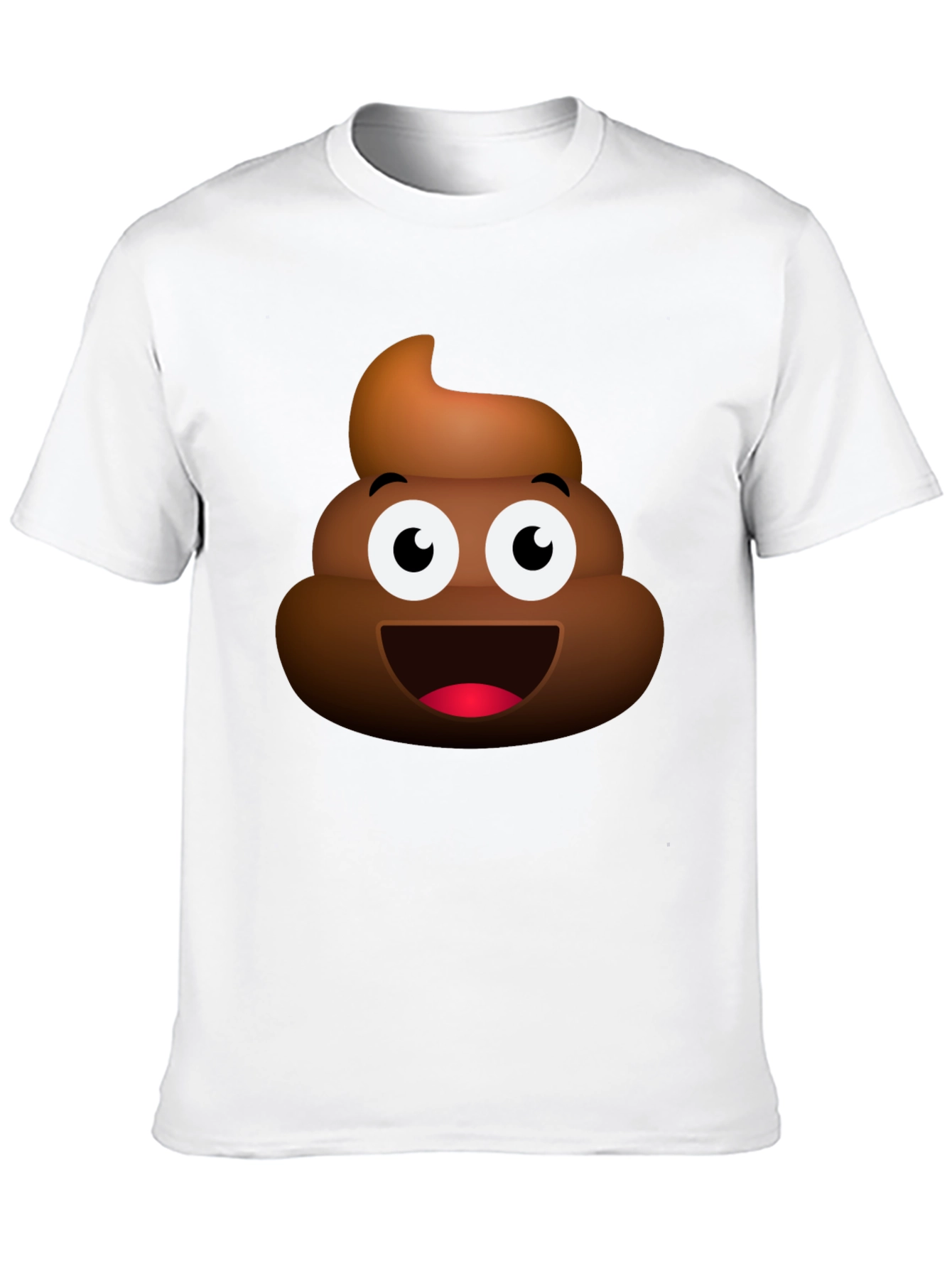 Black Emoji Poop Graphic T-Shirt - Mens Crew Neck Tee view 10