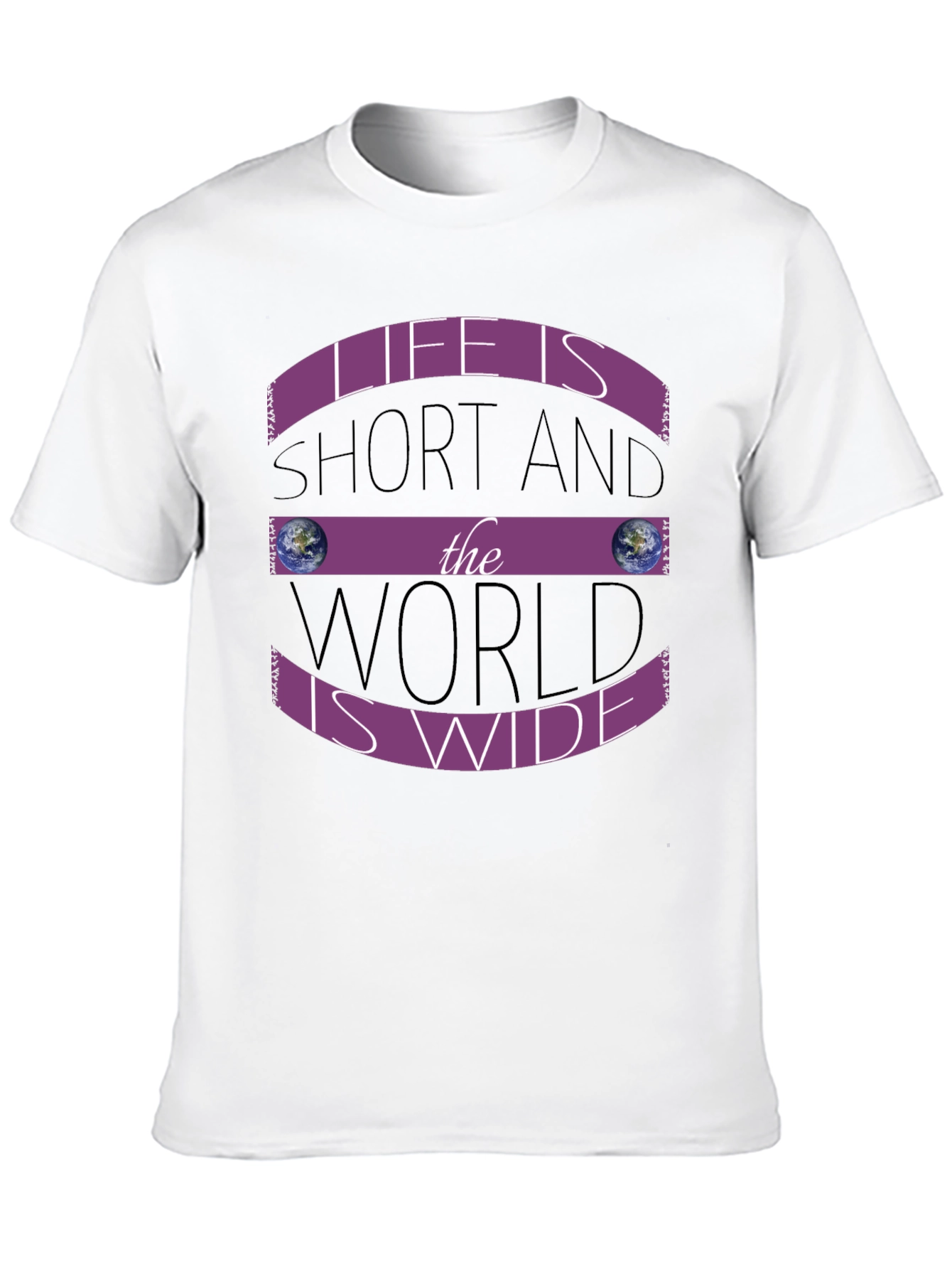 Black Life is Short World is Wide T-Shirt view 10