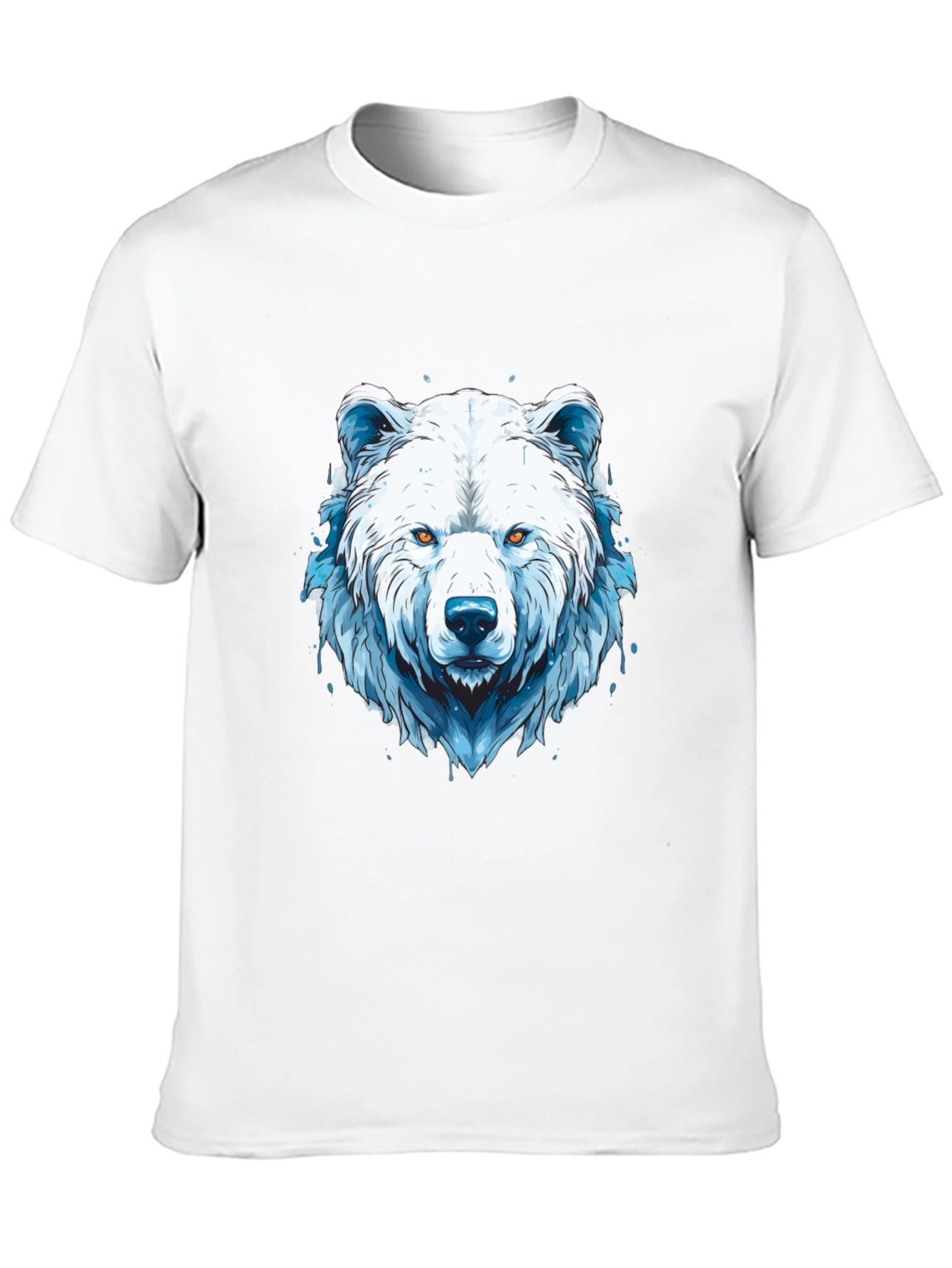 Black Cool Graphic Tee - Polar Bear Design view 10