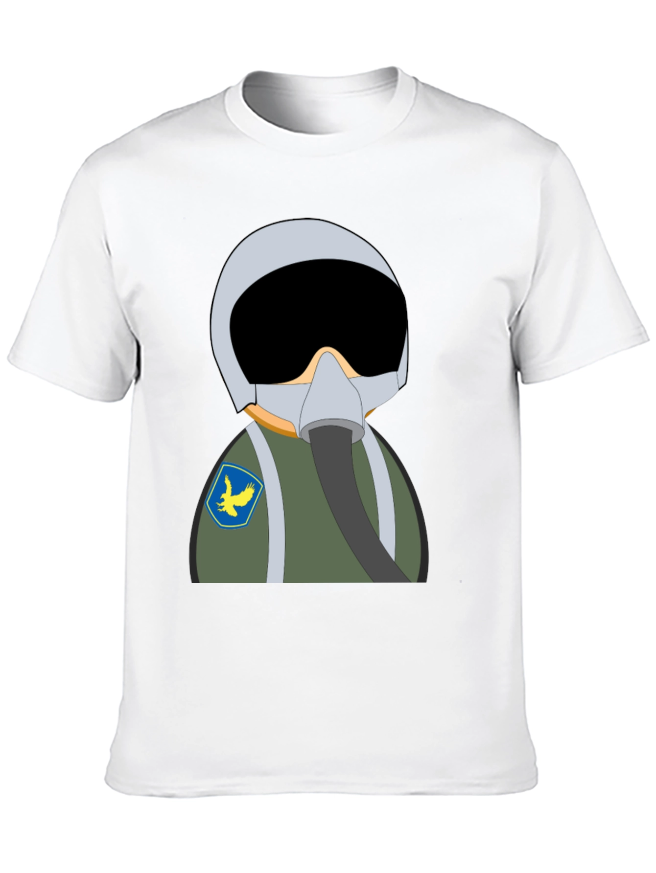 Black Pilot Cartoon T-Shirt view 10