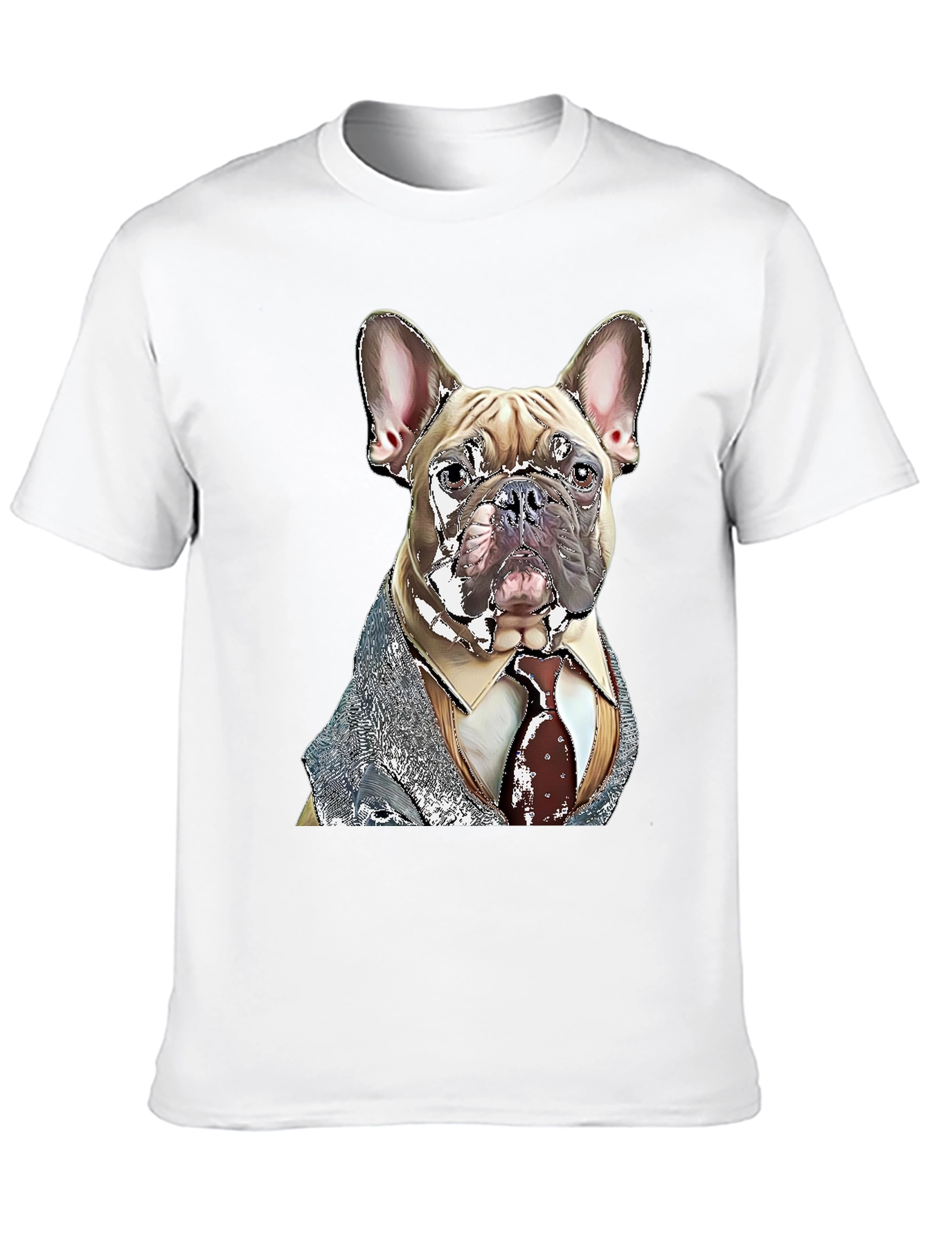 Black Dog in Suit Graphic T-Shirt - Unique Design view 10