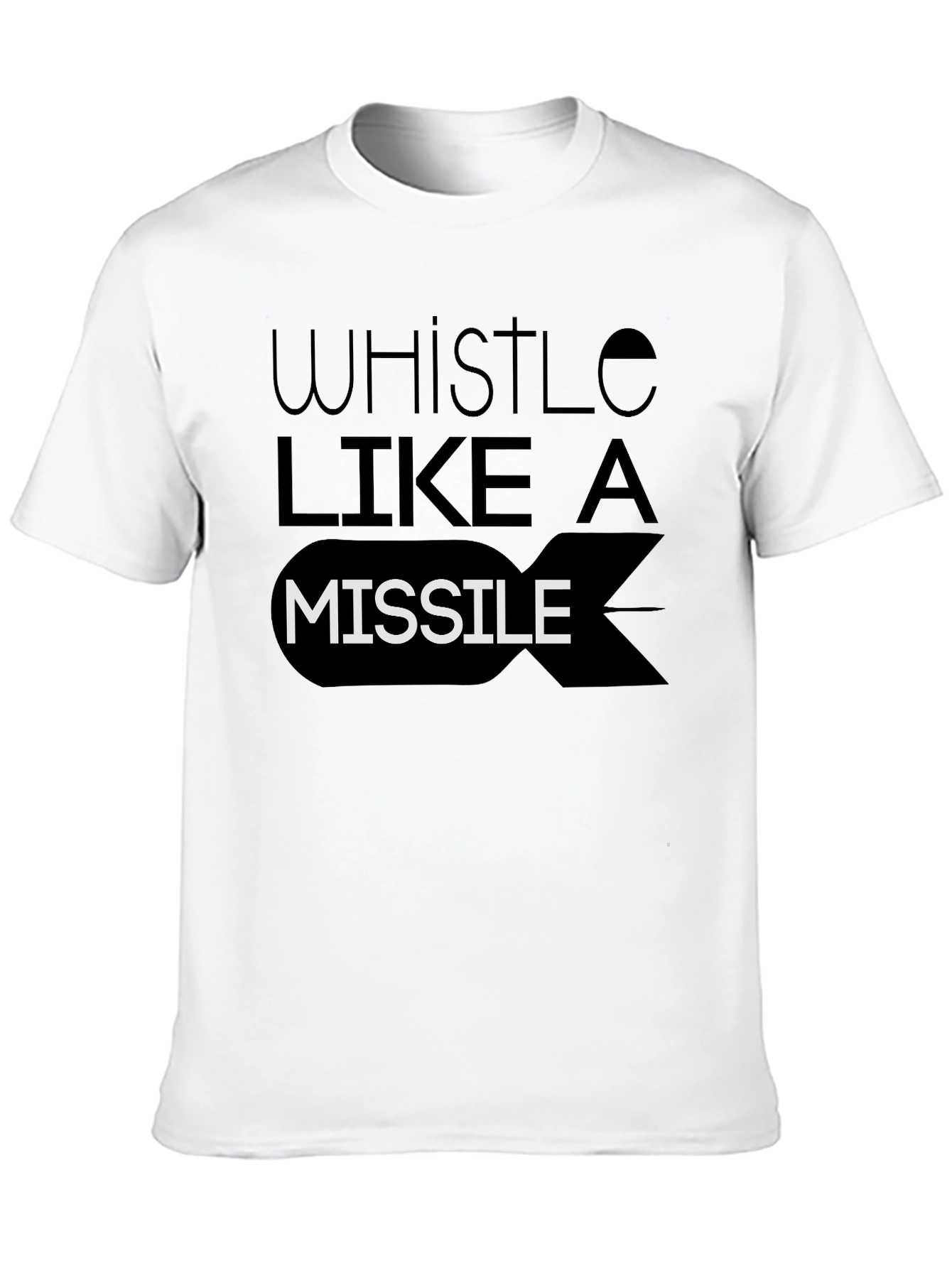 Black Whistle Like A Missile Black Graphic Tee view 10