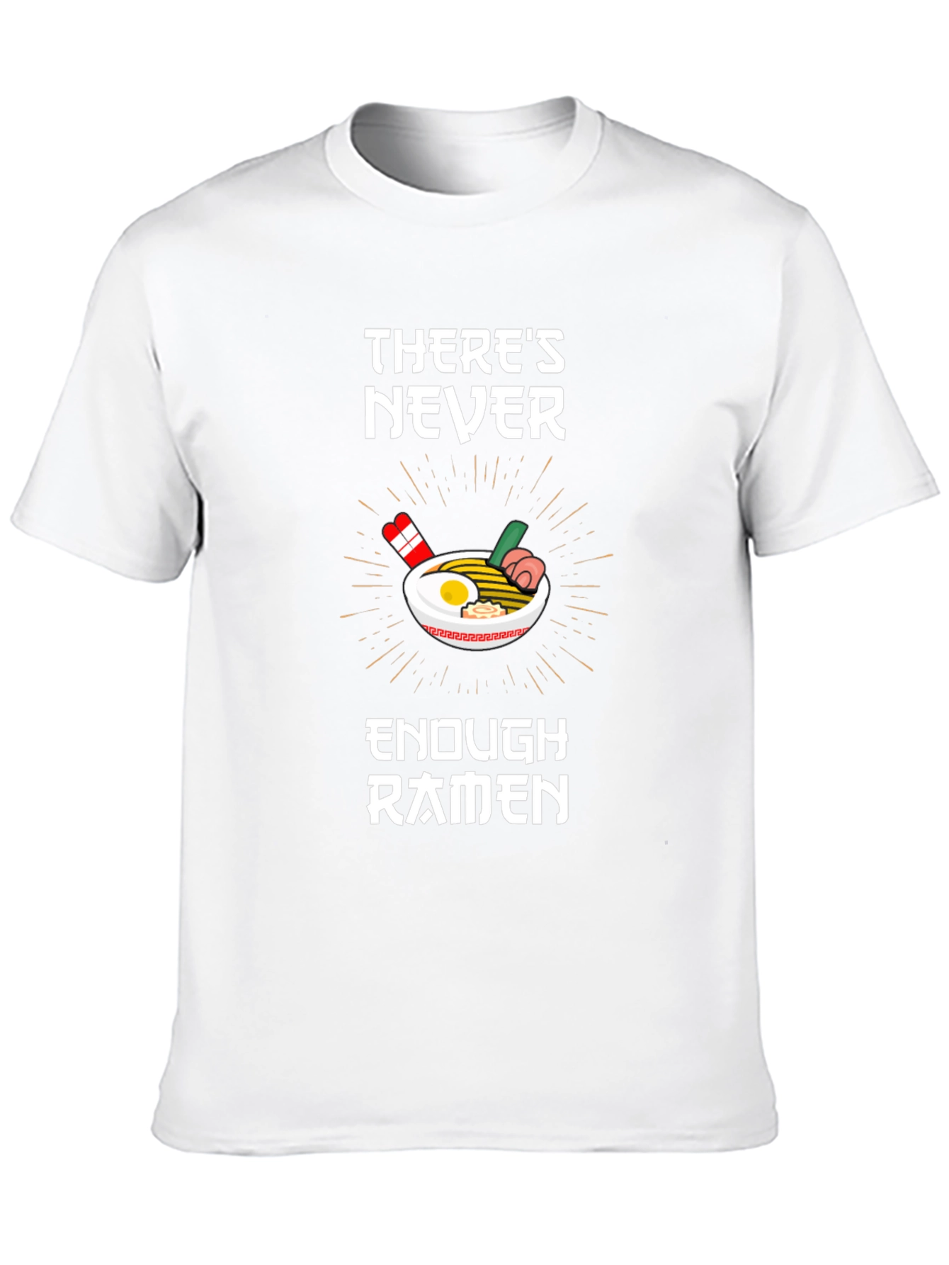 Black Ramen Lover T-Shirt - There's Never Enough Ramen Graphic Tee view 10