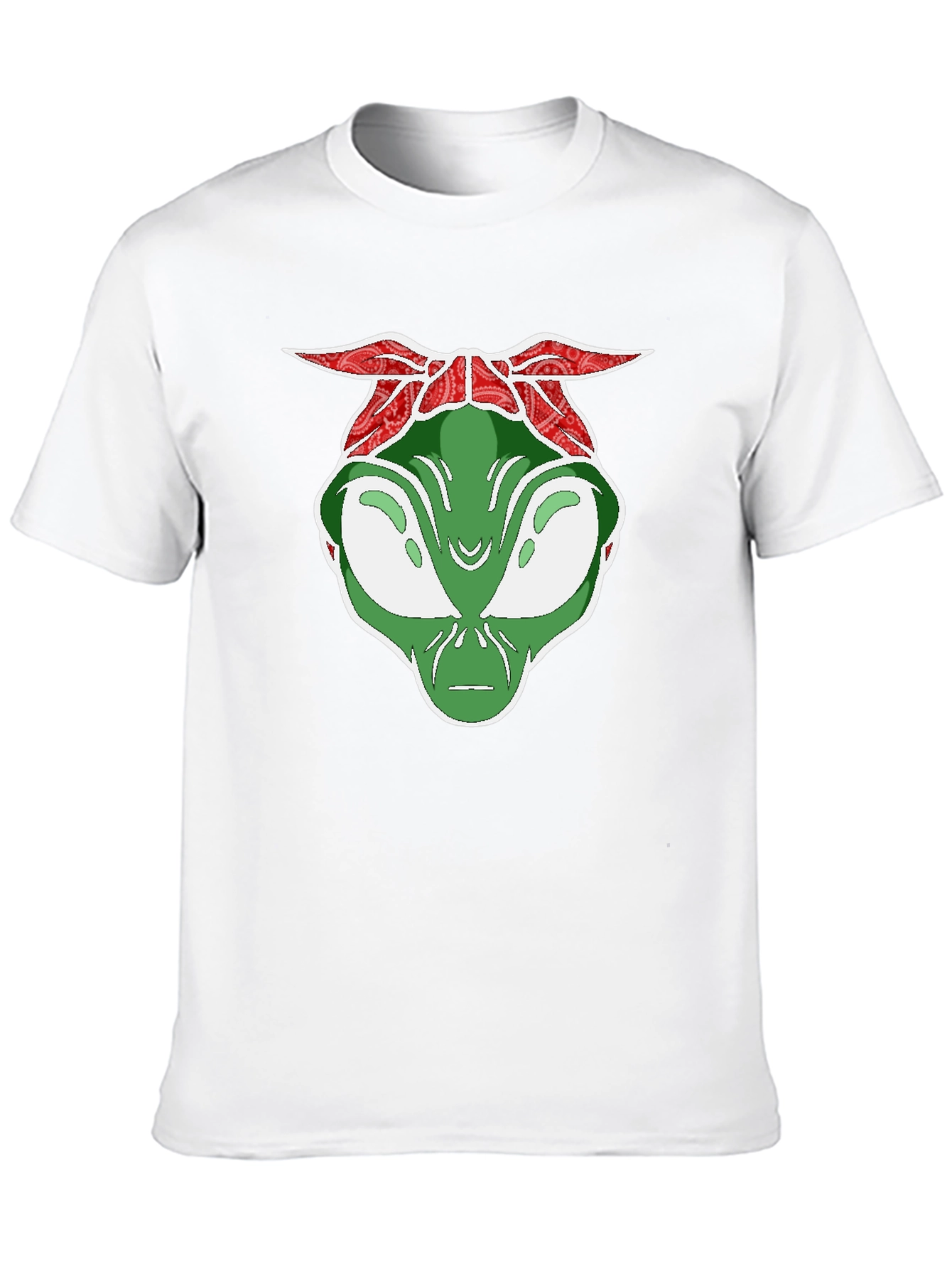 Black Alien Head Graphic Tee - Bandana Style view 10