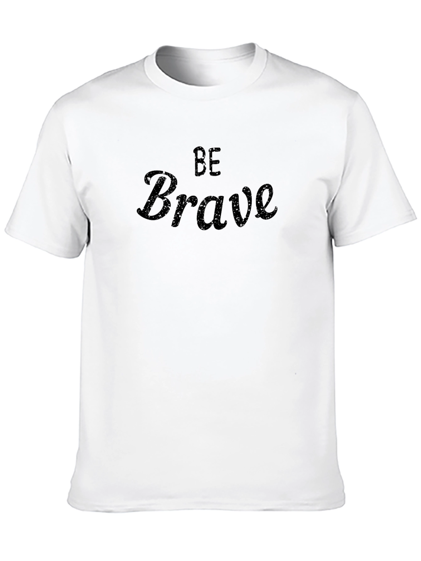 Black Be Brave Black Graphic Tee - Men's Casual Shirt view 10