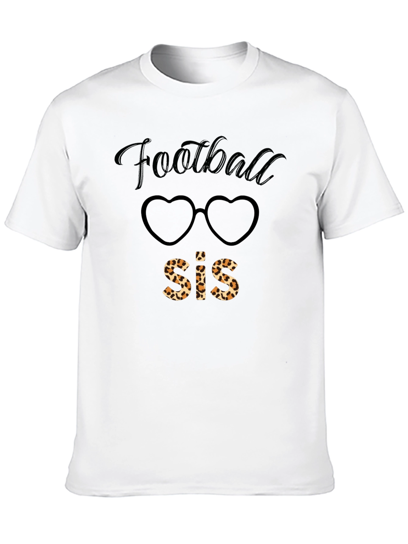 Black Football Sis Leopard Print Graphic Tee view 10