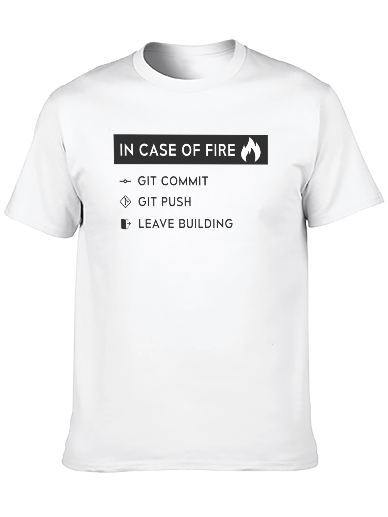 Black In Case Of Fire Git Commit T-Shirt view 10