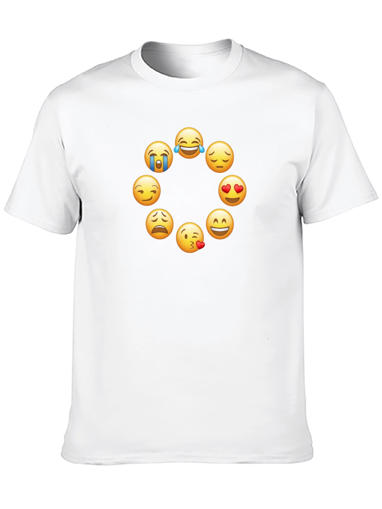 Black Emoji Circle Graphic Tee - Trendy Black T-Shirt view 10