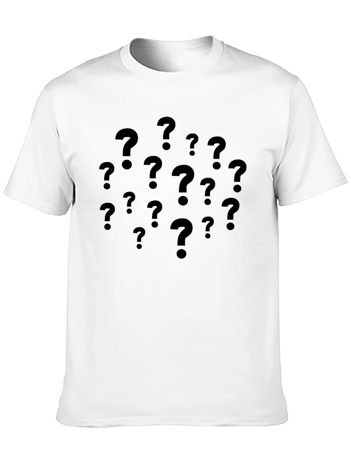 Black Mystery Question Marks T-Shirt - Dark Graphic Tee view 10