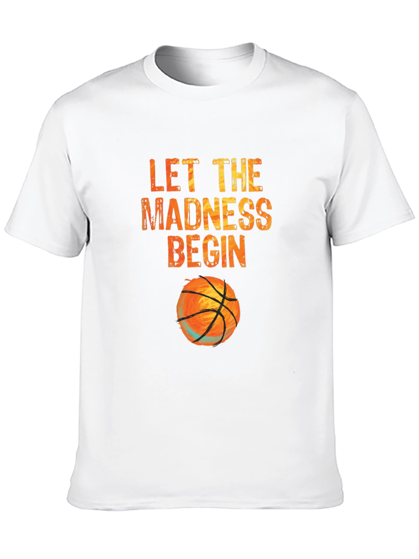 Black Let the Madness Begin Basketball T-Shirt view 10