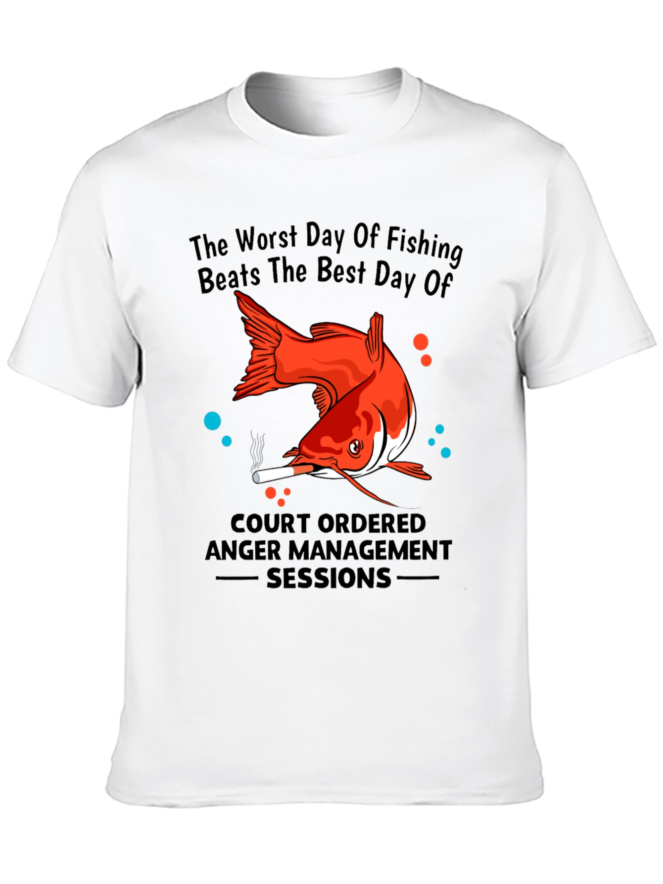 Black Fishing Humor T-Shirt: Worst Day Beats Best Day view 10