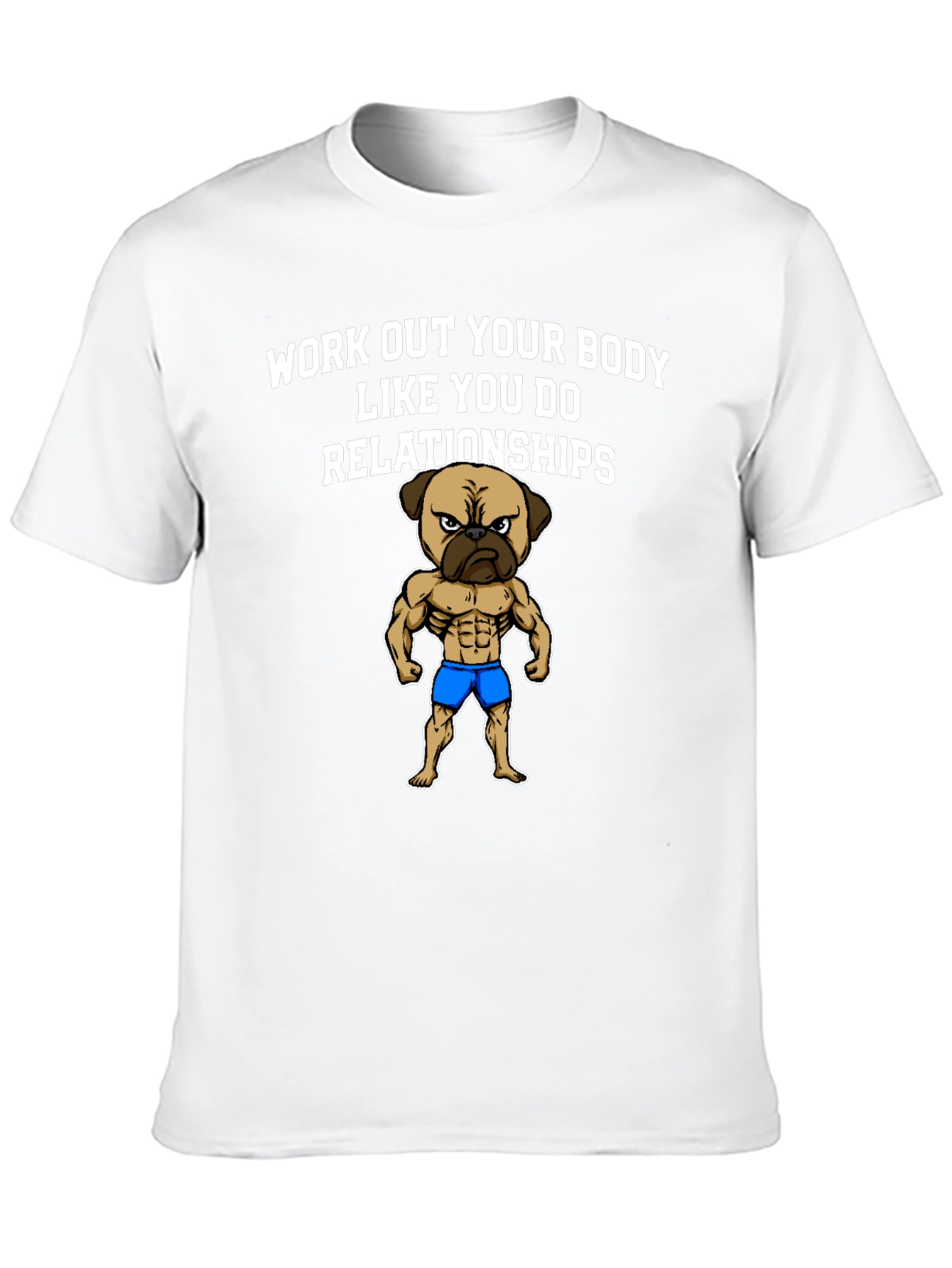 Black Workout Pug T-Shirt Funny Gym Tee view 10