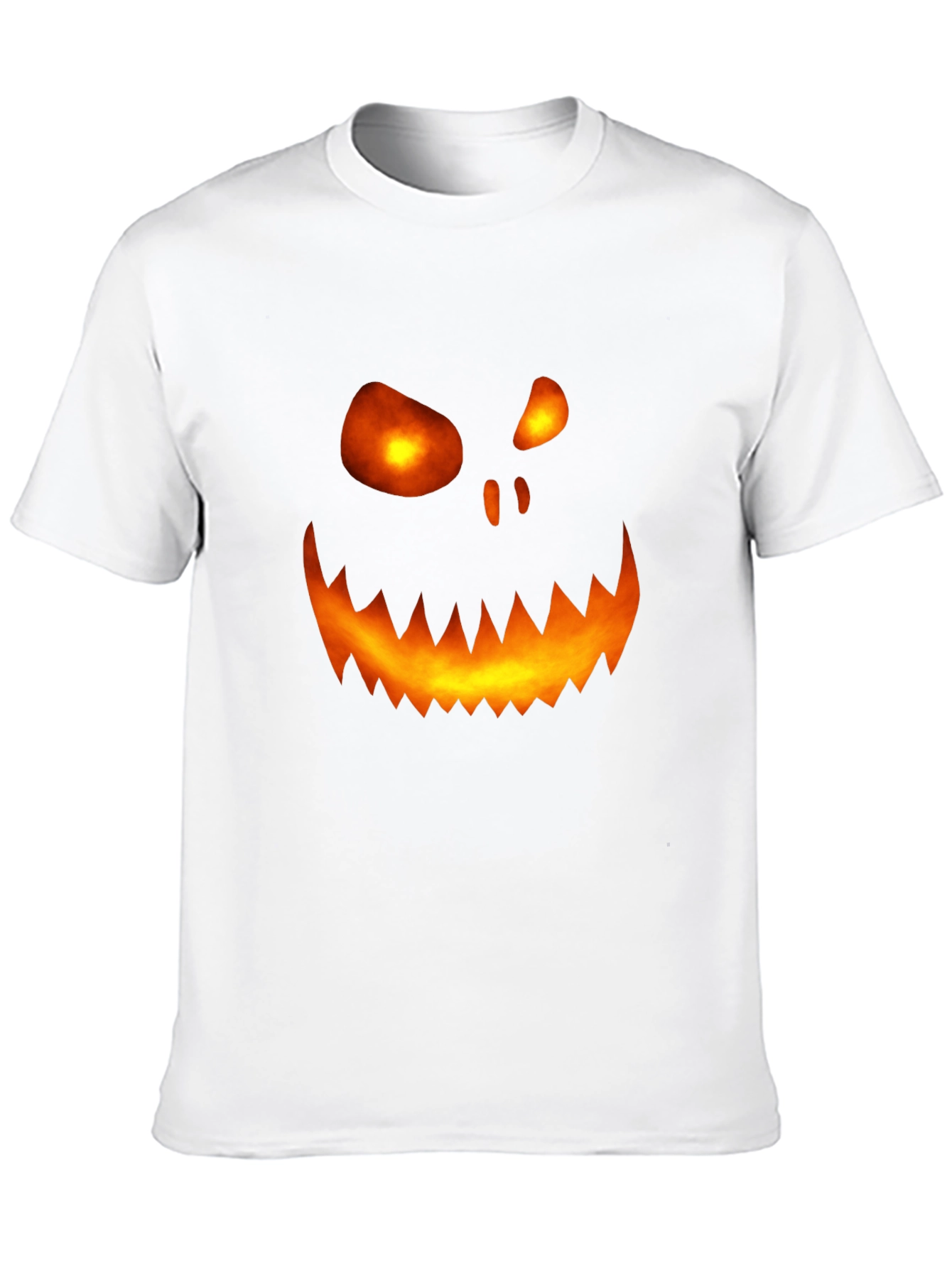 Black Halloween Pumpkin Face Graphic Tee - Scary Spooky Shirt view 10