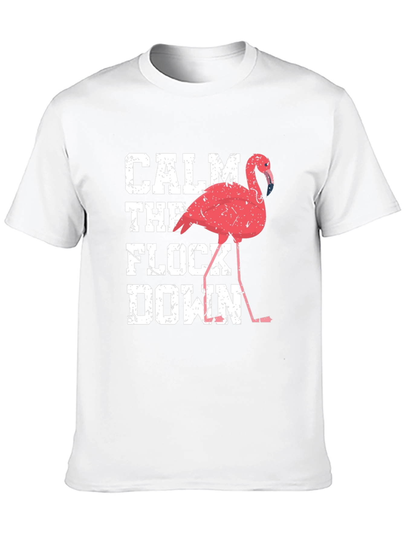 Black Calm The Flock Down Flamingo Graphic Tee view 10