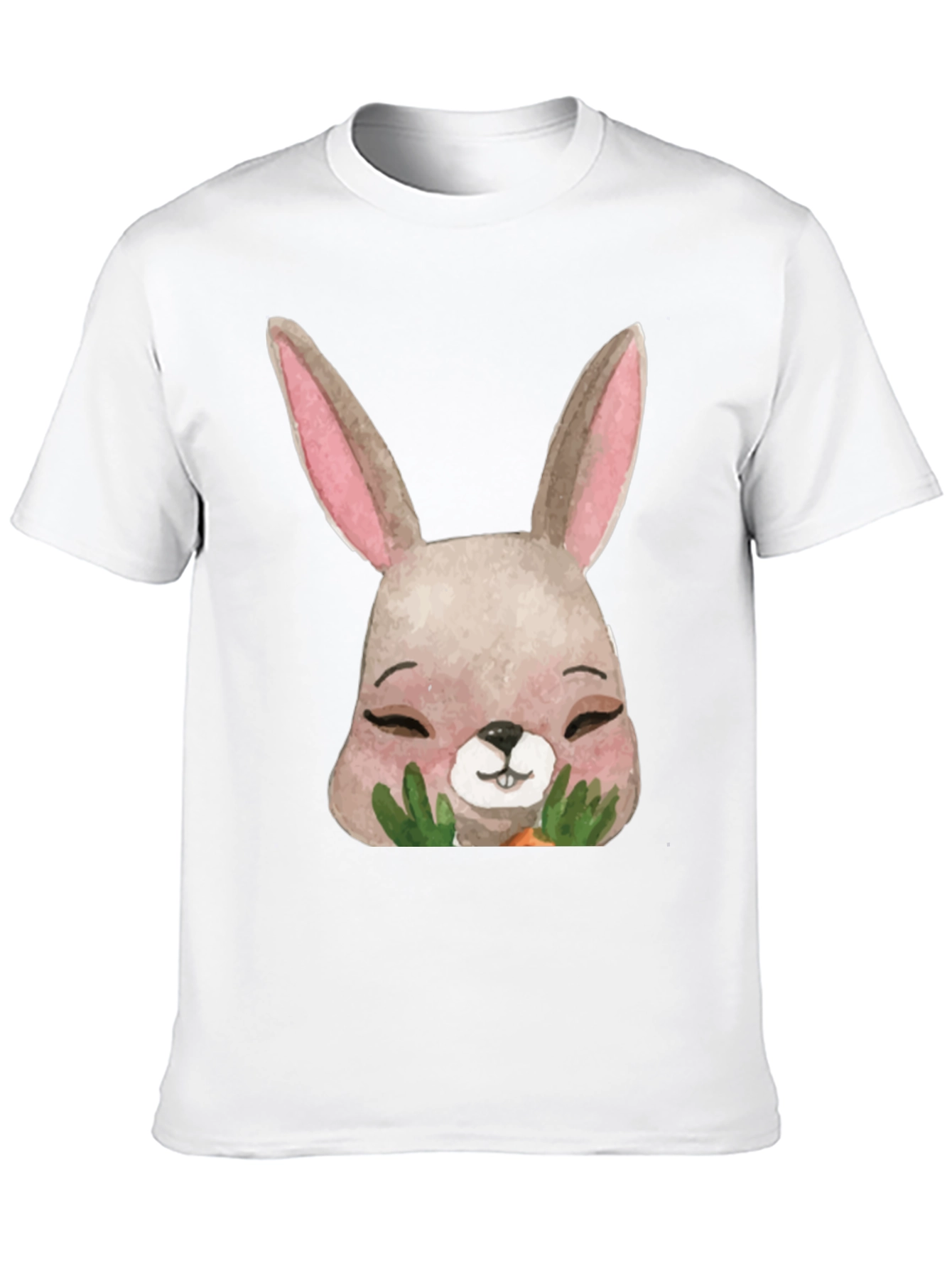 Black Cute Bunny Graphic T-Shirt - Unisex Black Tee view 10