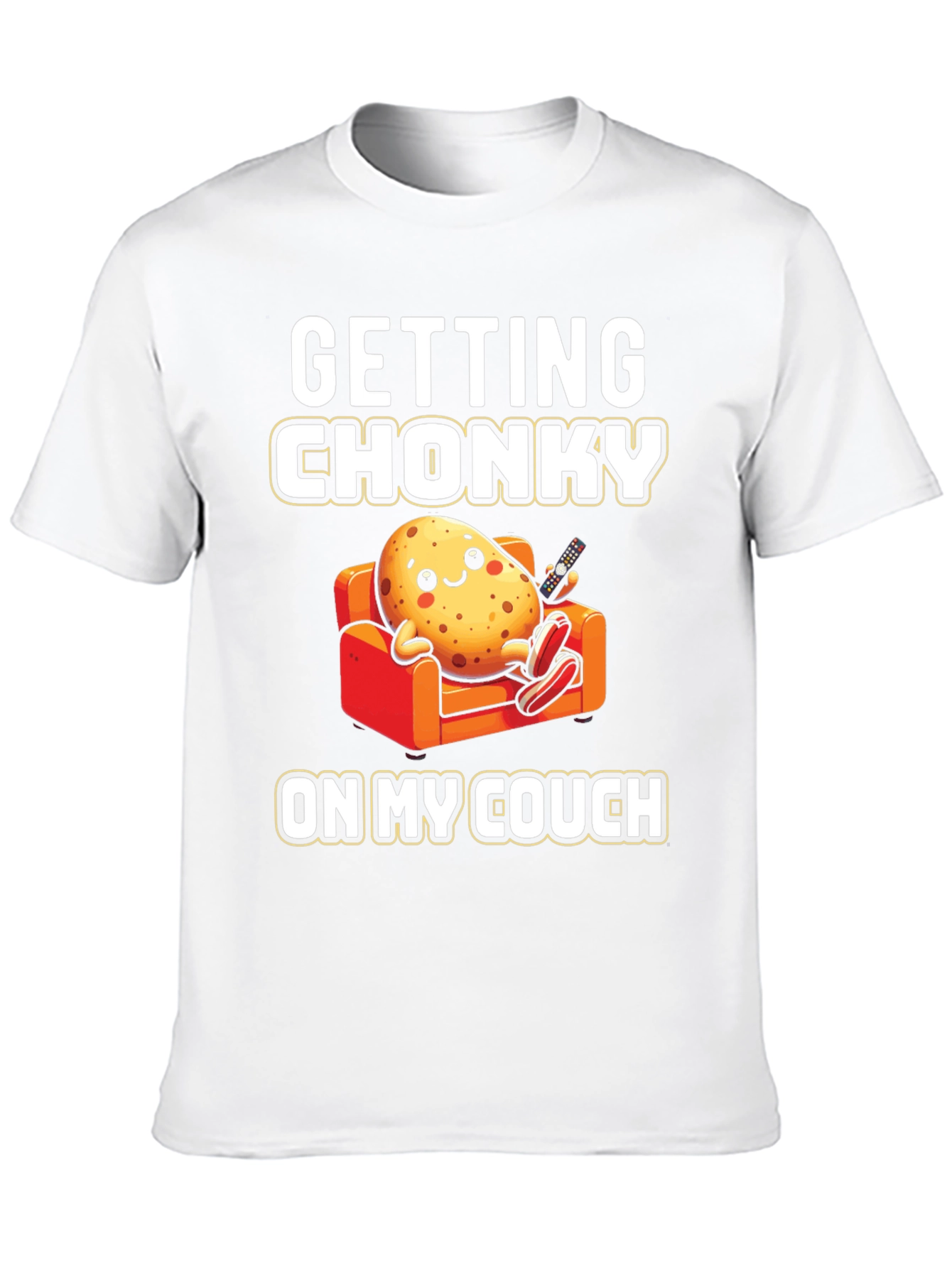 Black Getting Chonky Potato Couch T-Shirt view 10