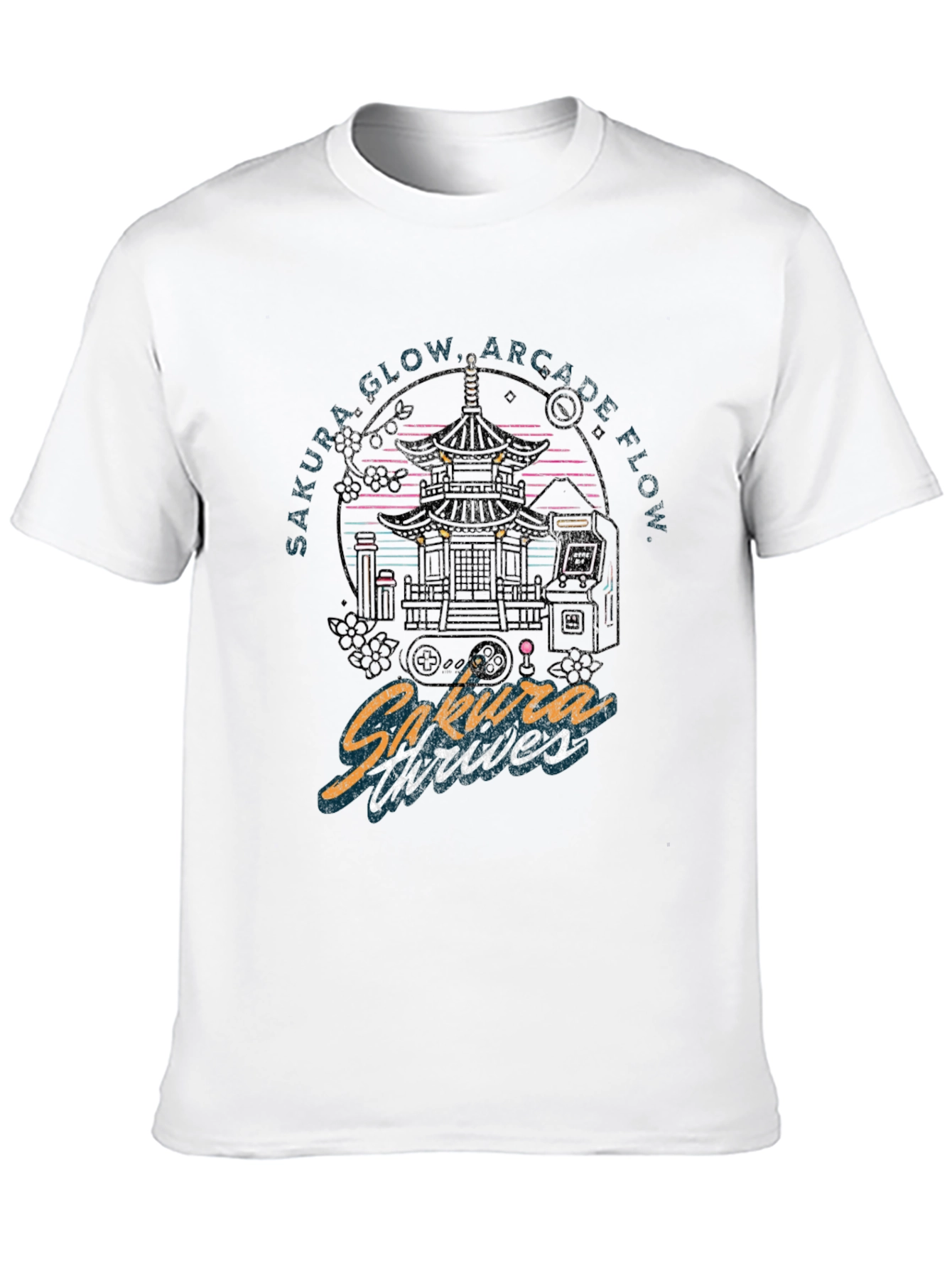 Black Sakura Thrives Arcade Flow Graphic Tee view 10