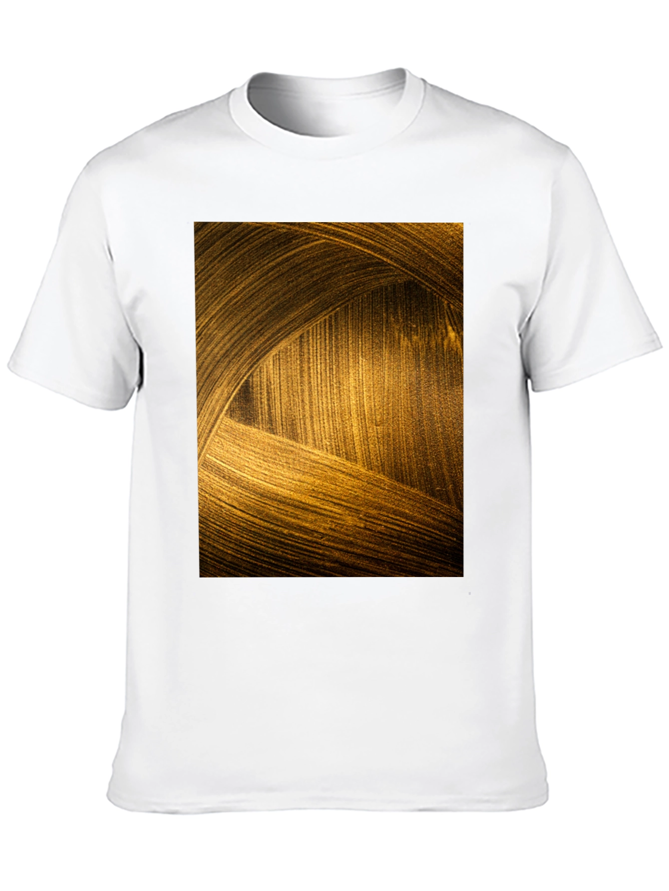 Black Abstract Gold Swirl Graphic T-Shirt view 10