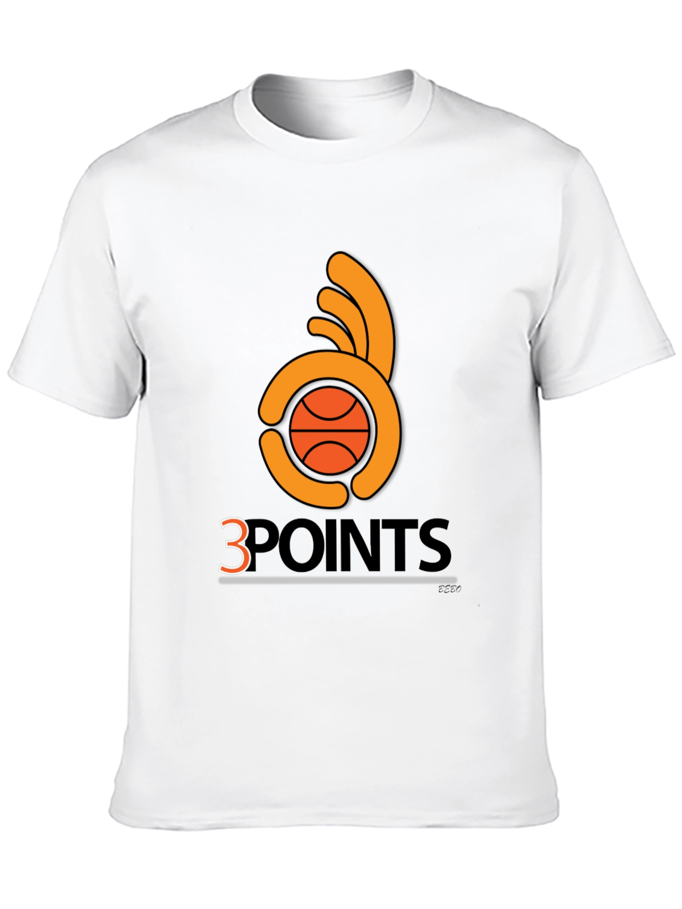 Black 3 Points Basketball T-Shirt - Graphic Tee view 10
