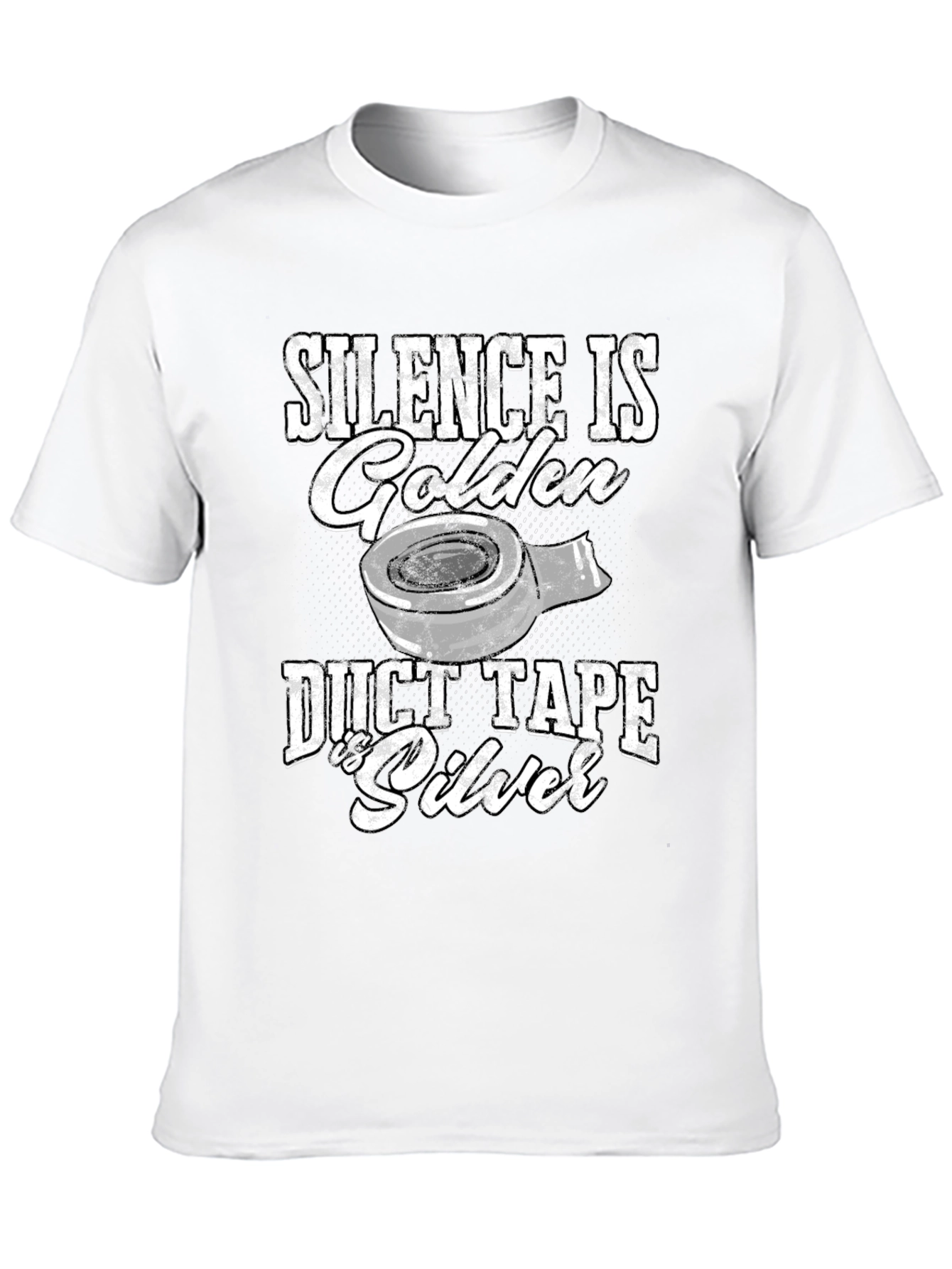 Black Silence is Golden Duct Tape is Silver Humor Tee view 10