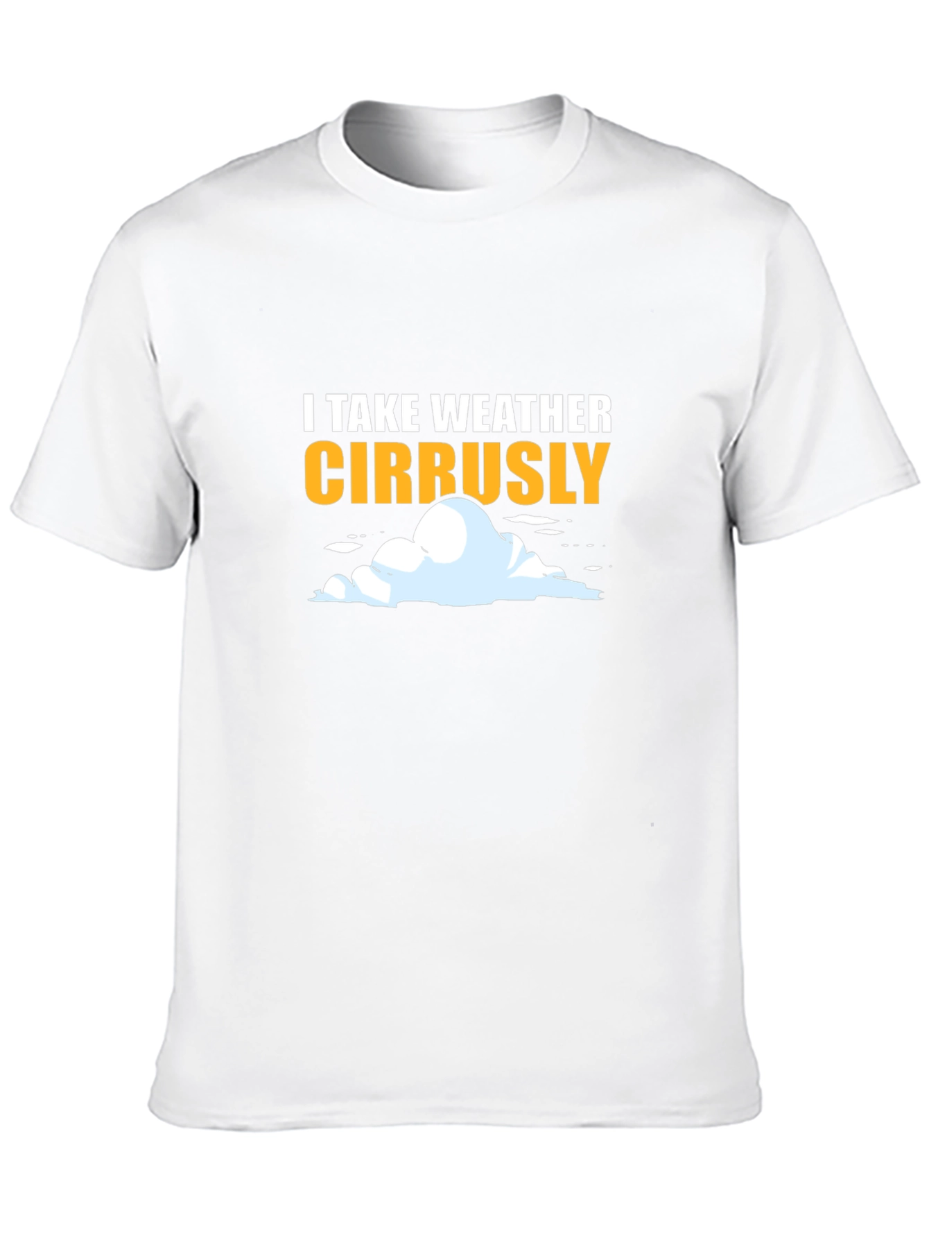Black Funny Weather T-Shirt - I Take Weather Cirrusly view 10