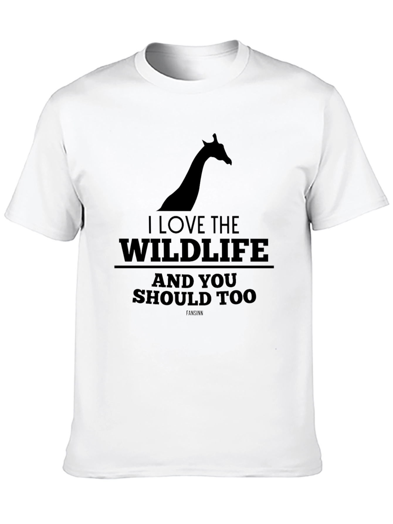 Black I Love The Wildlife Giraffe Graphic Tee view 10