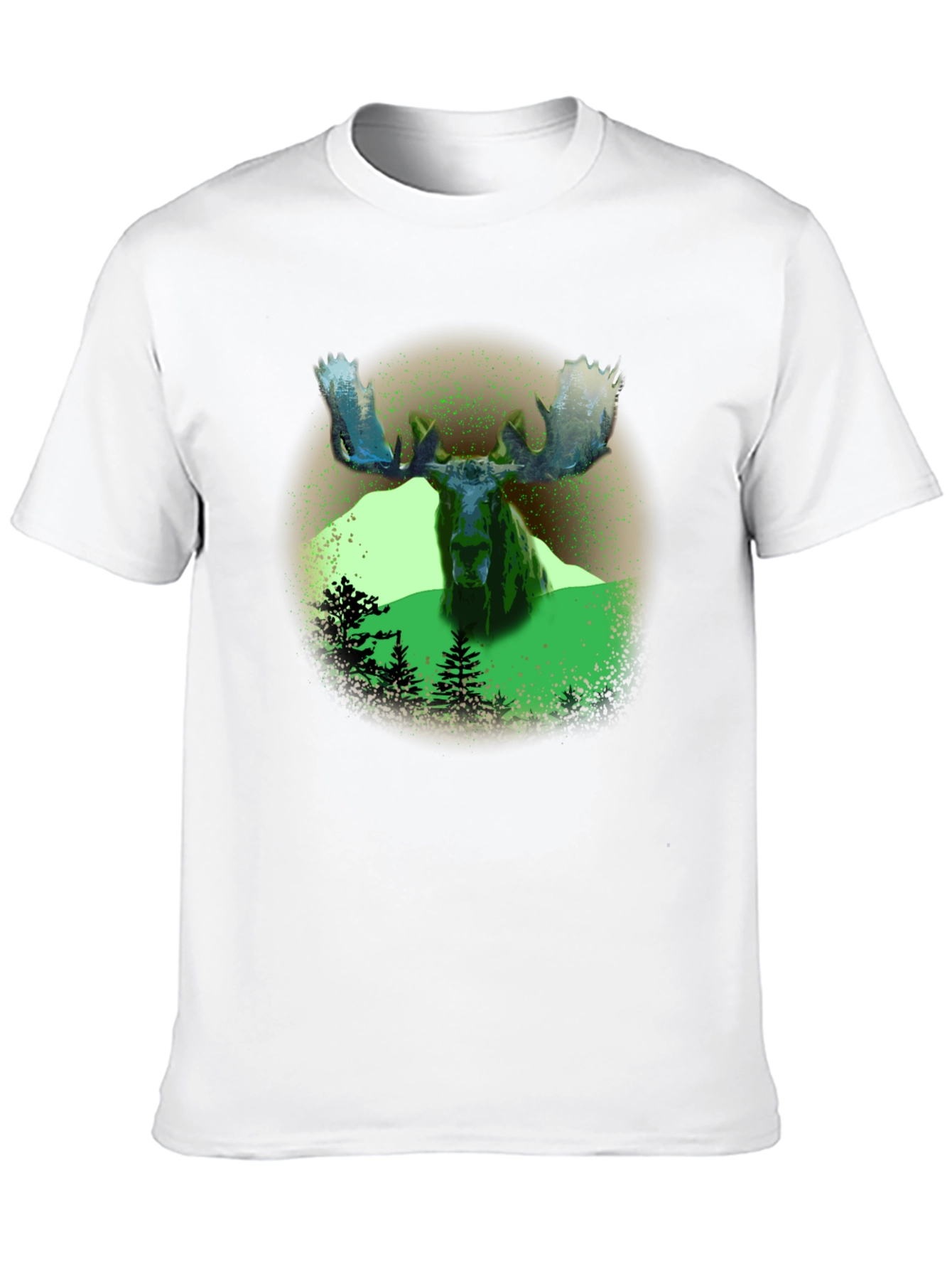 Black Moose Graphic Print Black T-Shirt view 10