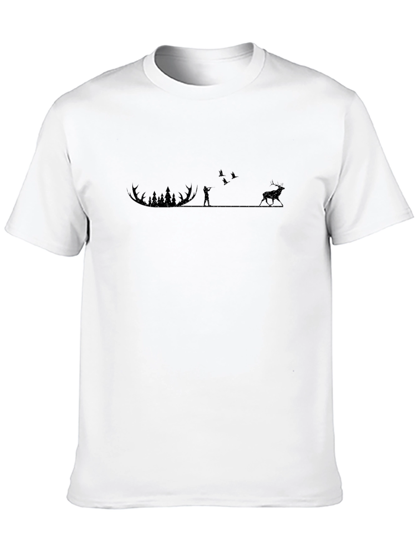 Black Hunting Silhouette Graphic Tee - Black view 10