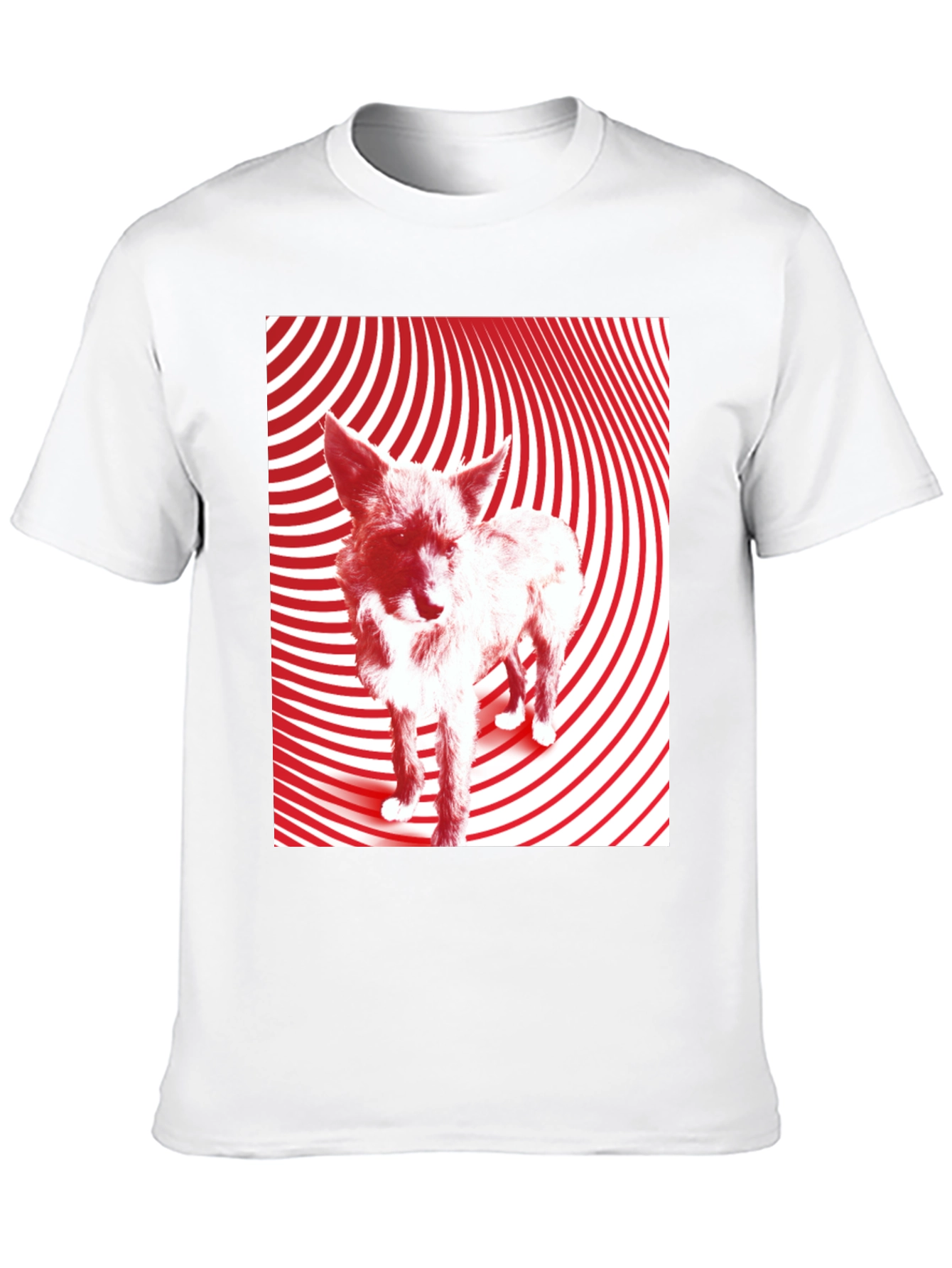 Black Red Wolf Graphic Black T-Shirt view 10