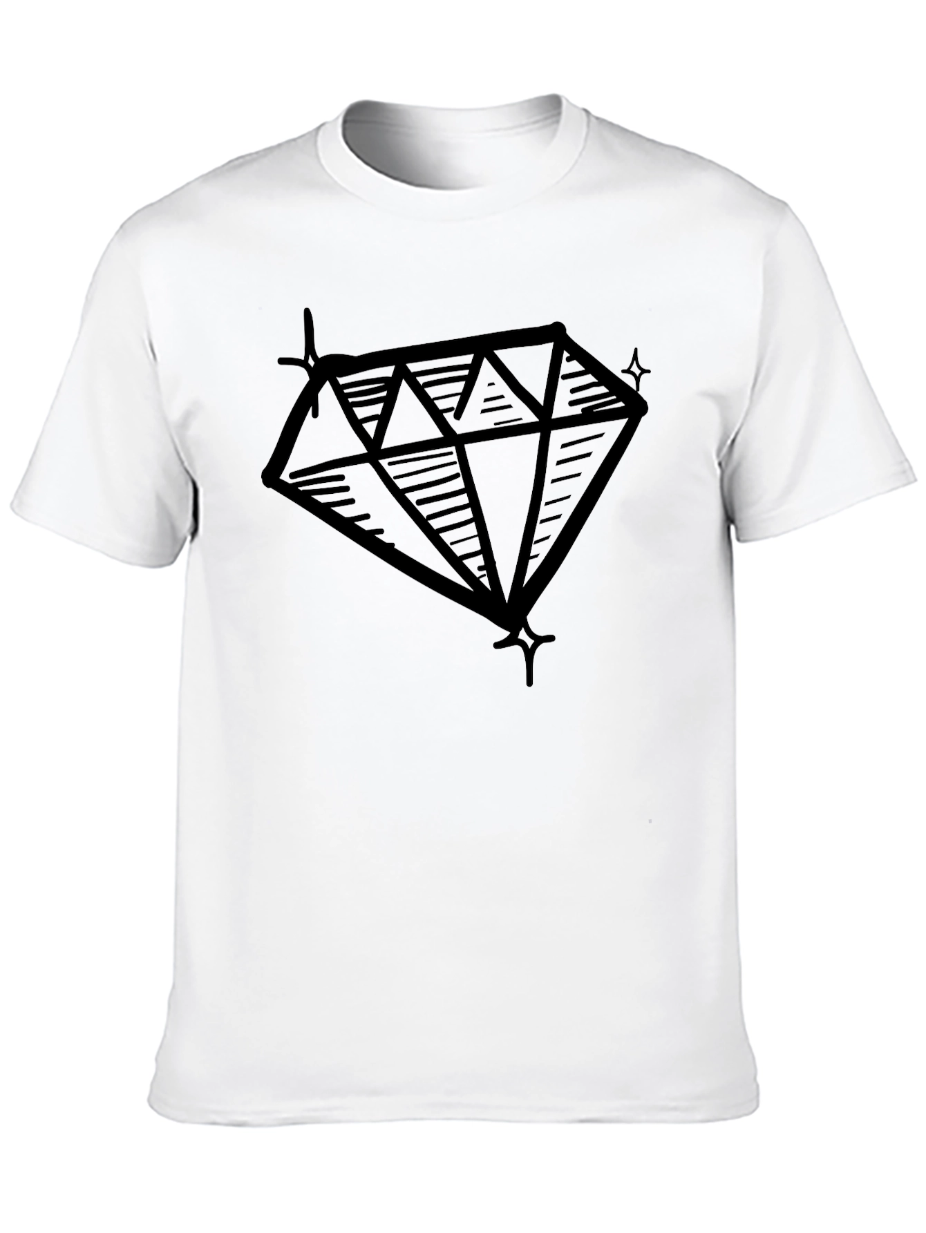 Diamond Graphic Black T-Shirt - 10
