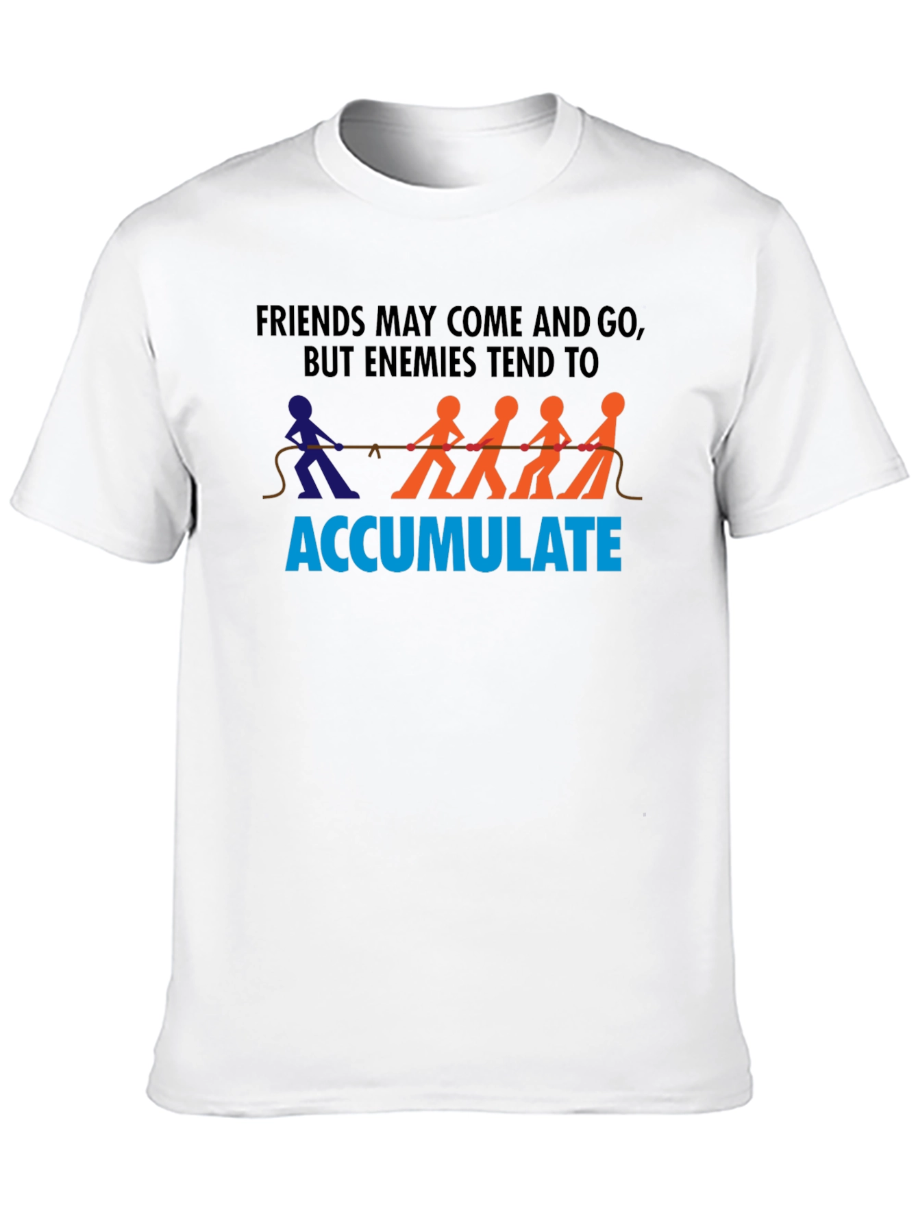 Black Friends and Enemies Graphic Tee view 10