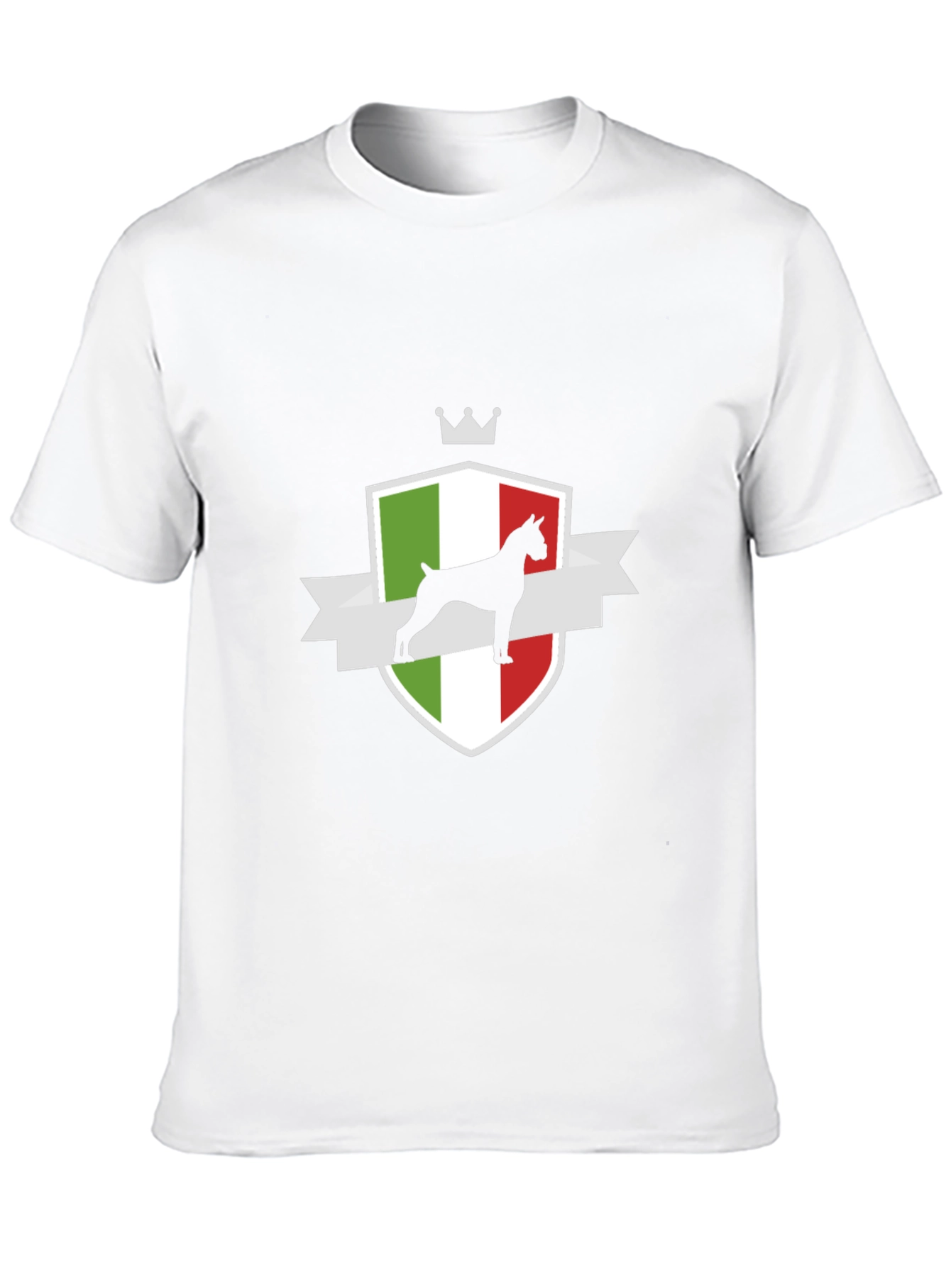 Black Italian Boxer Dog Crest T-Shirt - Black view 10