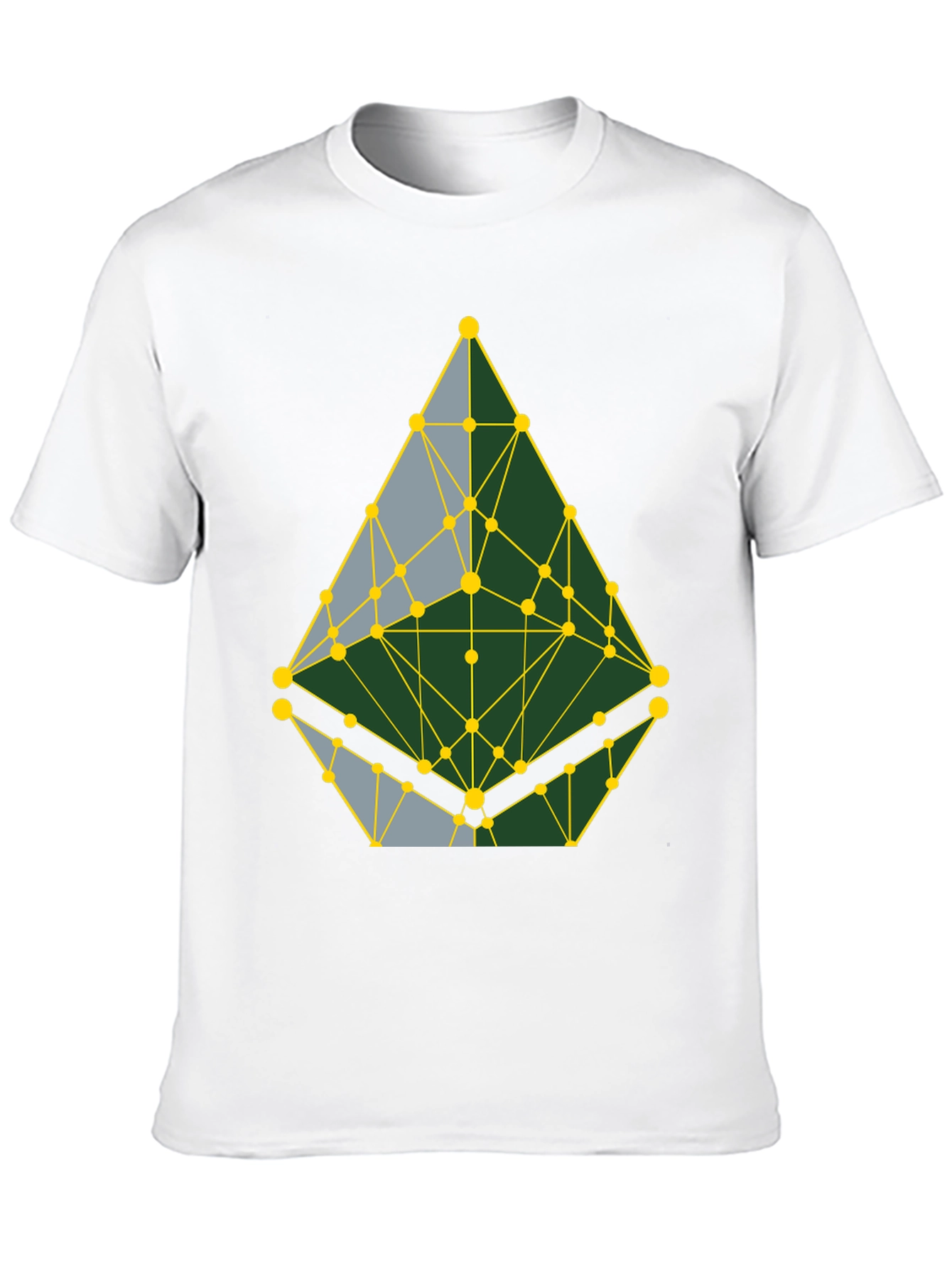 Black Geometric Pattern T-Shirt - Abstract Design, Casual Wear view 10