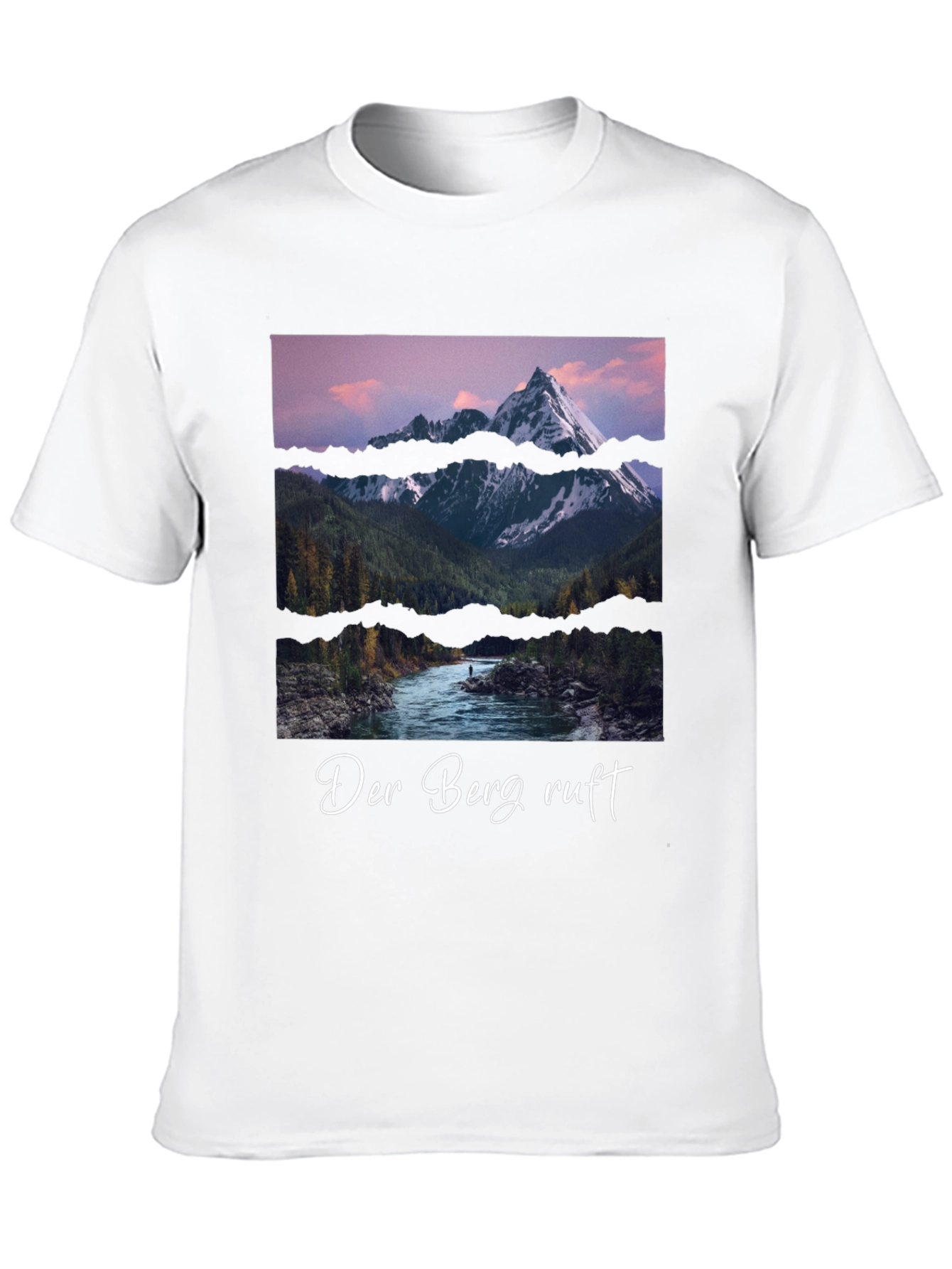 Black Mountain Scene Graphic Tee - Der Berg Ruft Black T-Shirt view 10