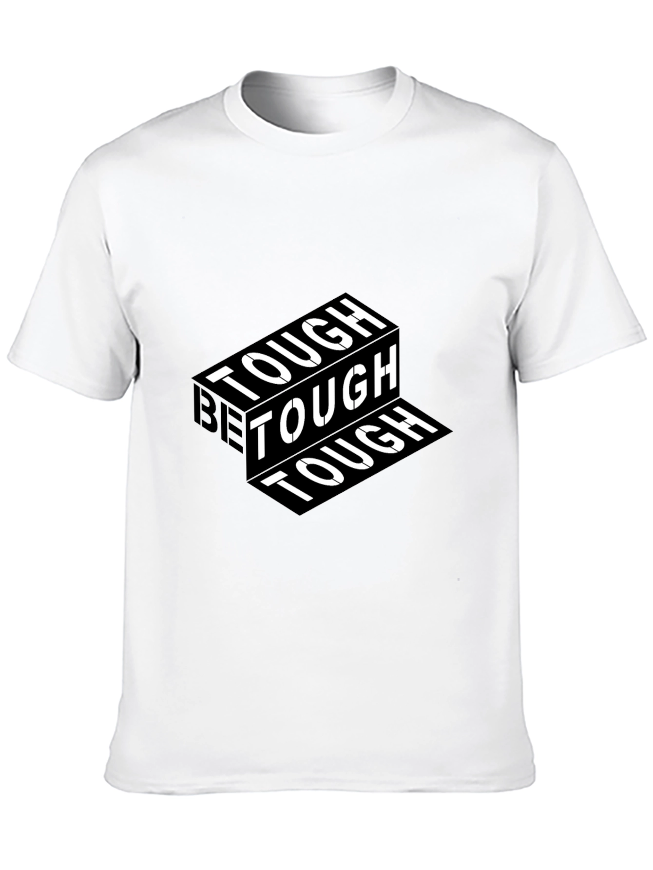 Black Be Tough Graphic Print Black T-Shirt view 10