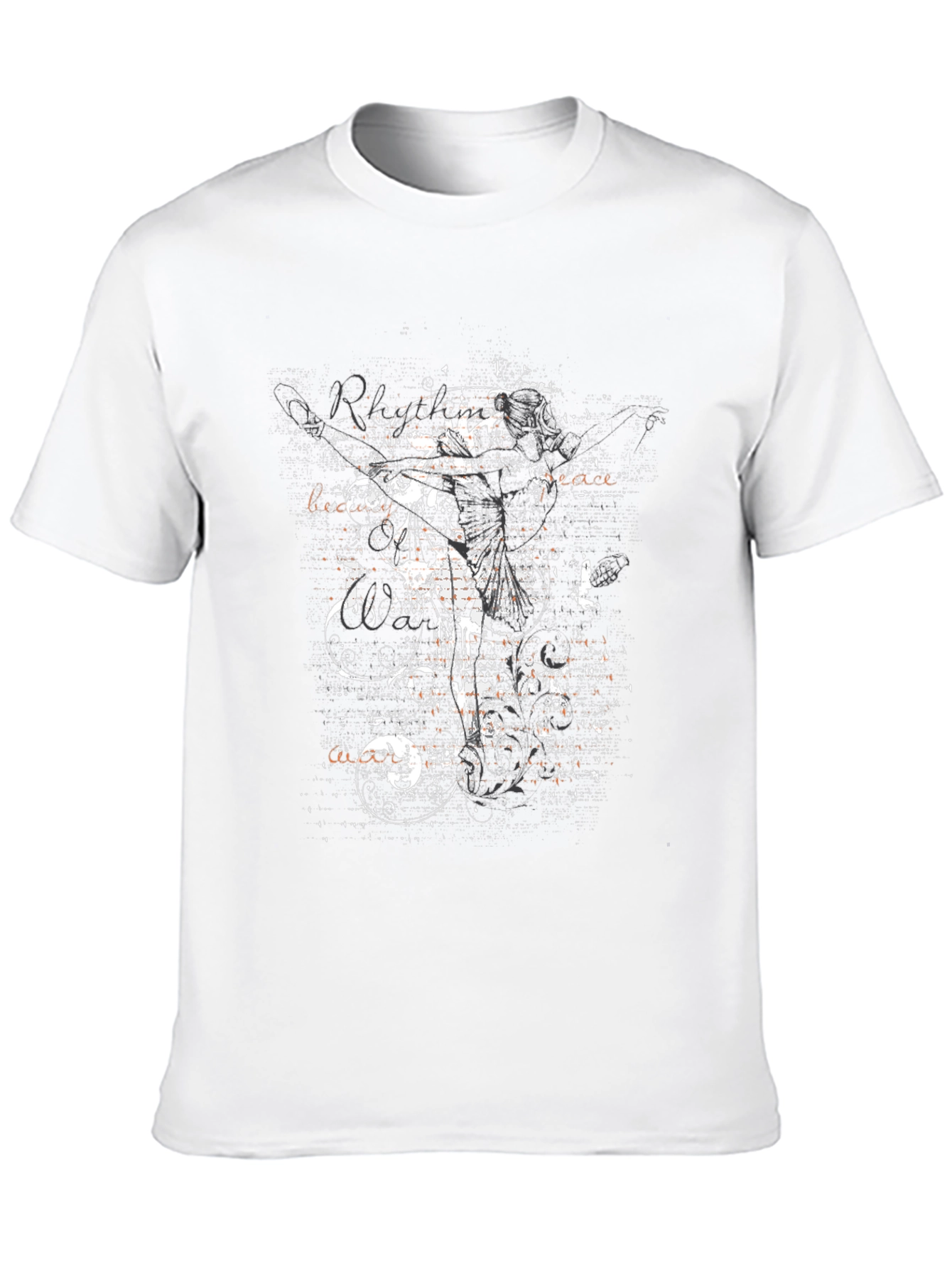 Black Abstract Graphic Print Black T-Shirt view 10