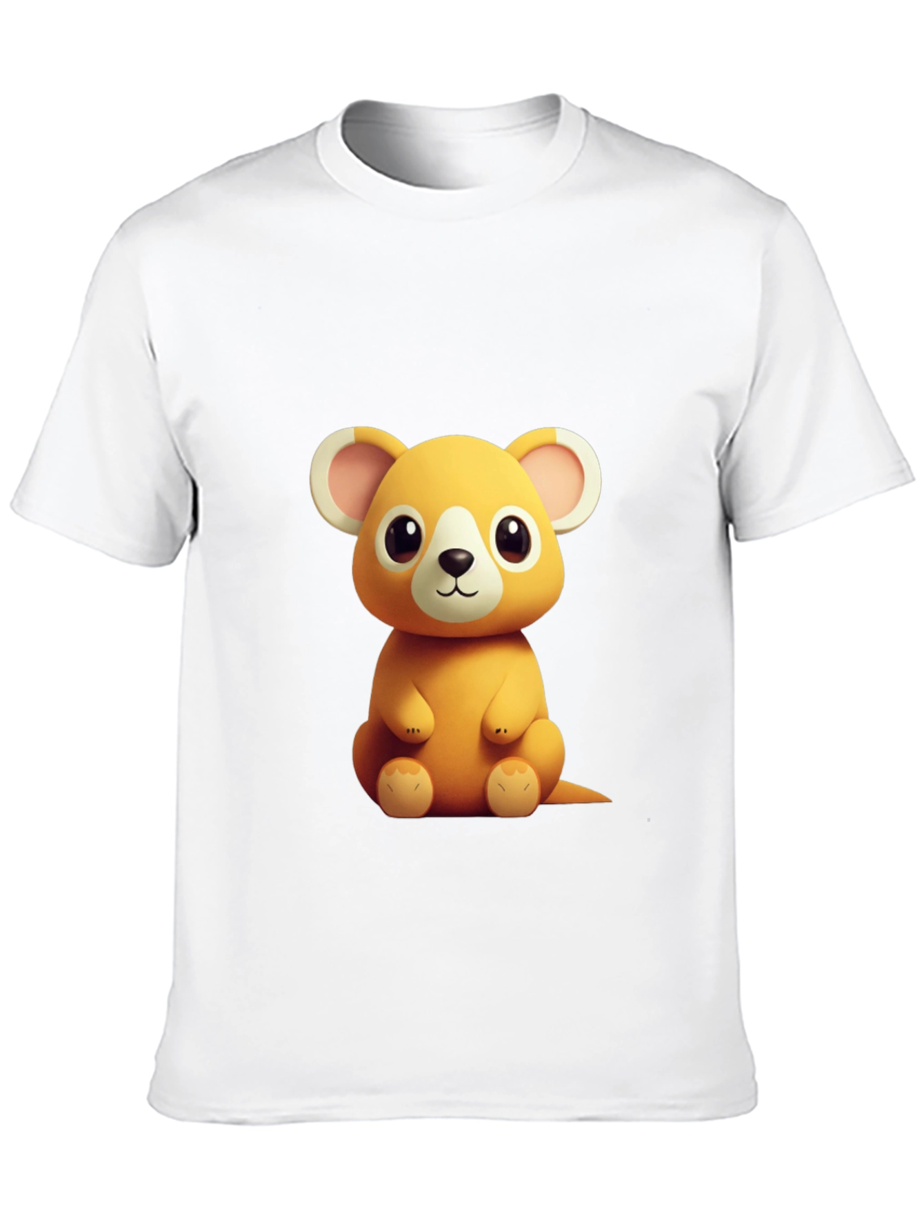 Black Cute Cartoon Mouse Graphic Tee - Soft Black Cotton Shirt view 10