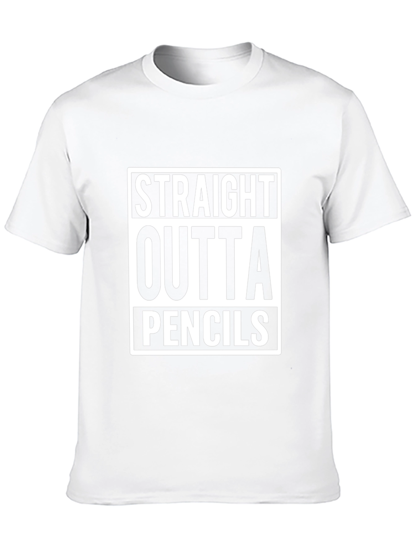 Black Straight Outta Pencils T-Shirt - Funny Graphic Tee view 10
