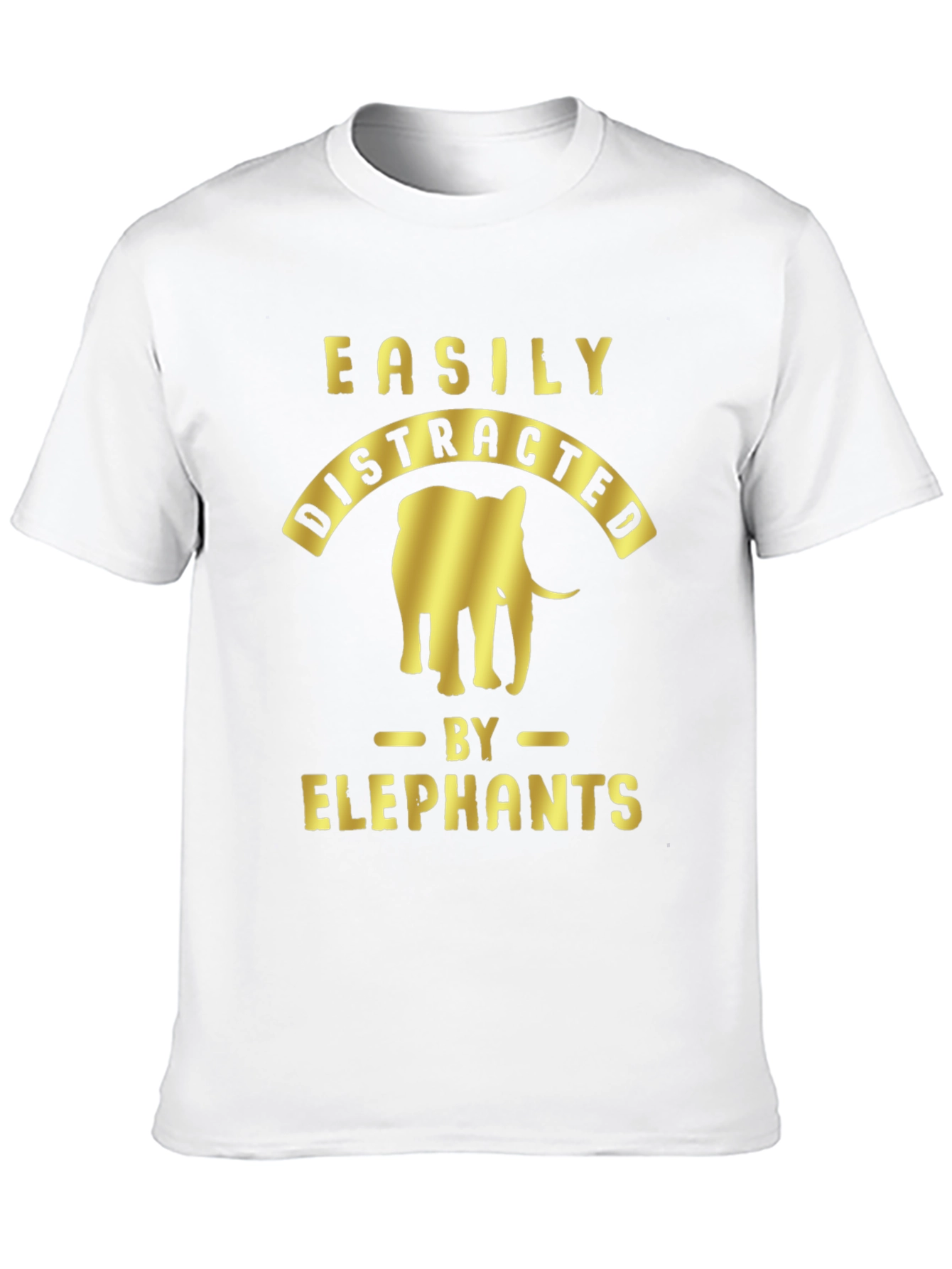 Black Easily Distracted By Elephants Graphic Tee view 10