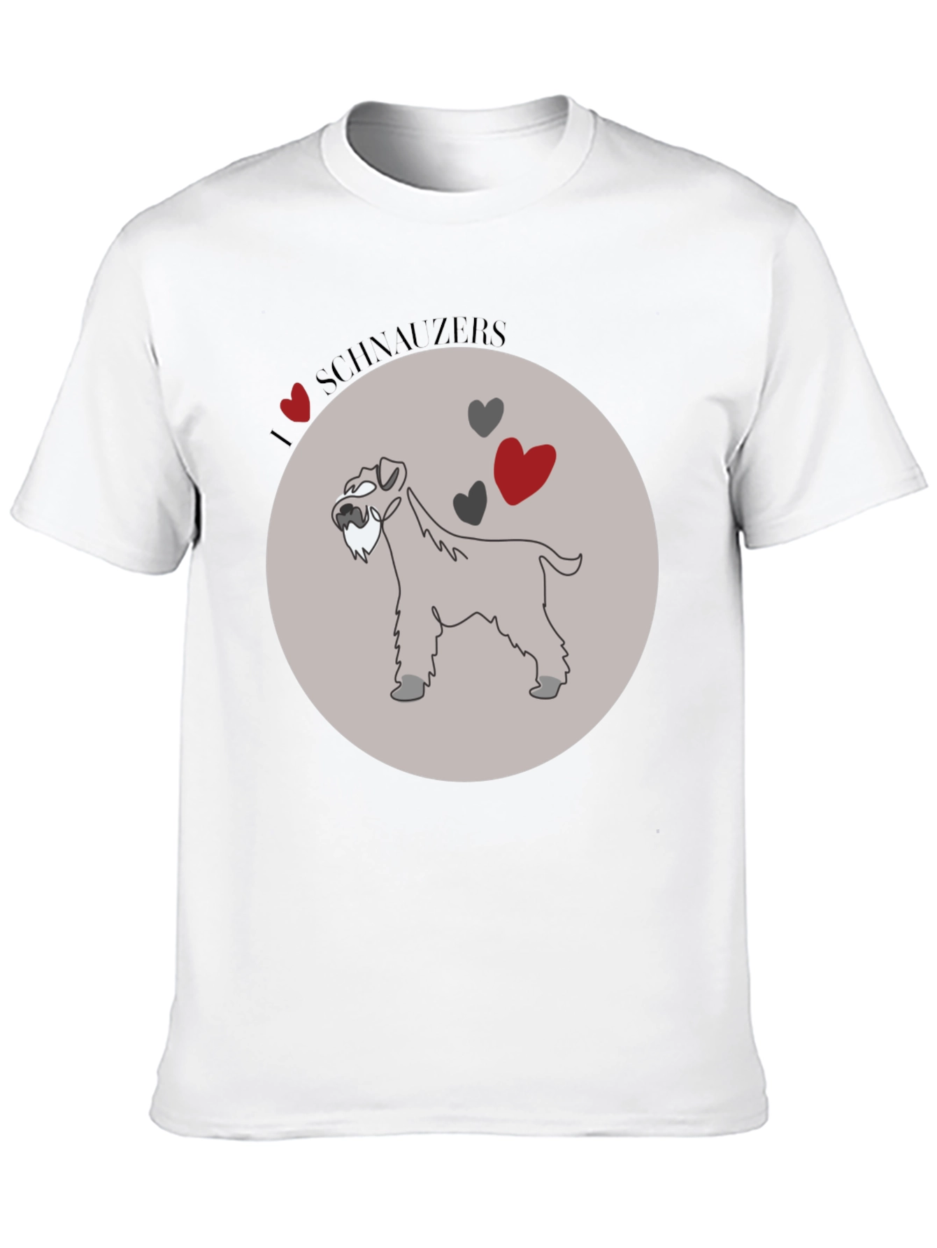 Black I Love Schnauzers Graphic Tee - Black Cotton Blend view 10