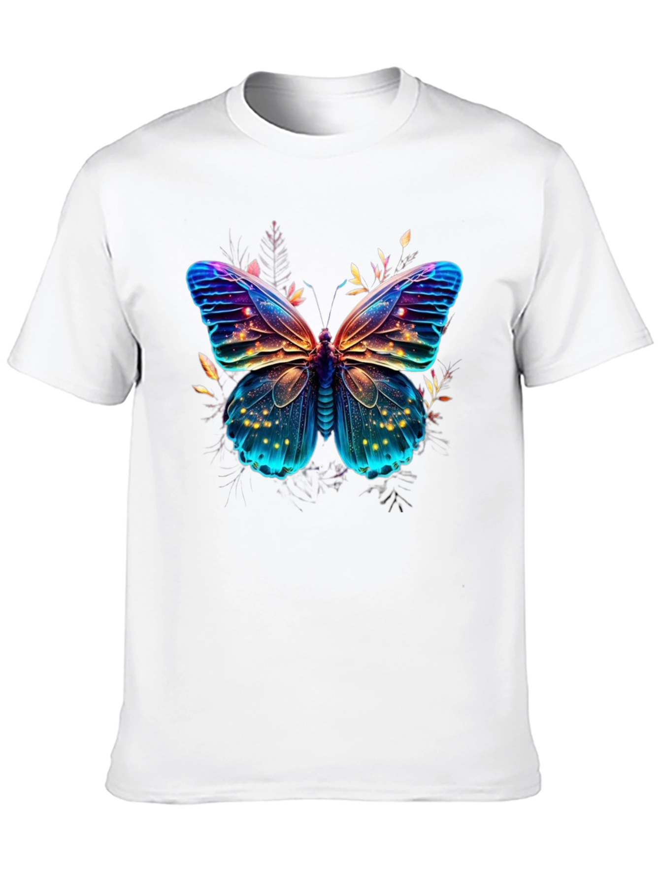 Black Butterfly Graphic Print Men's T-Shirt view 10