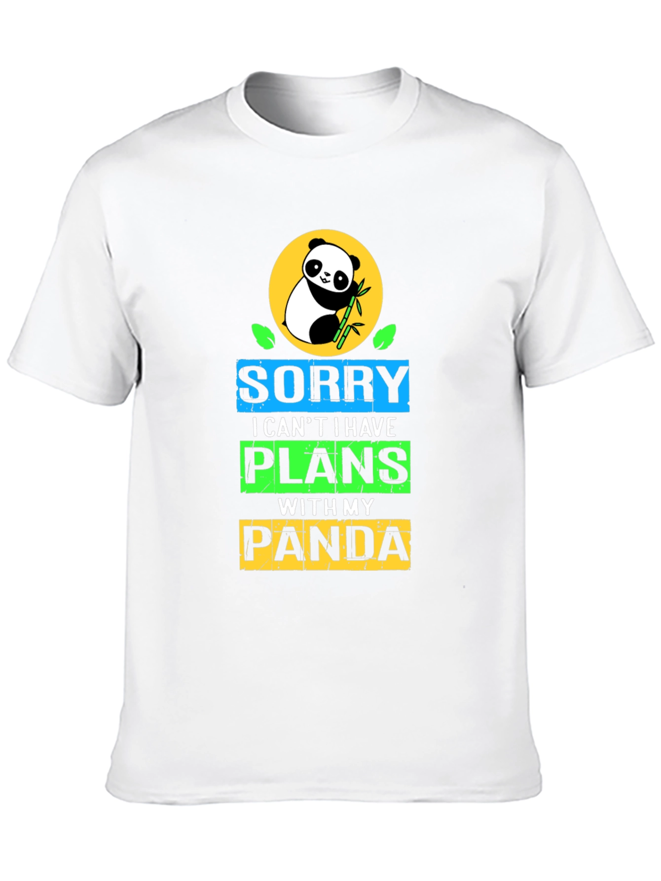Black Sorry I Have Plans With My Panda T-Shirt view 10