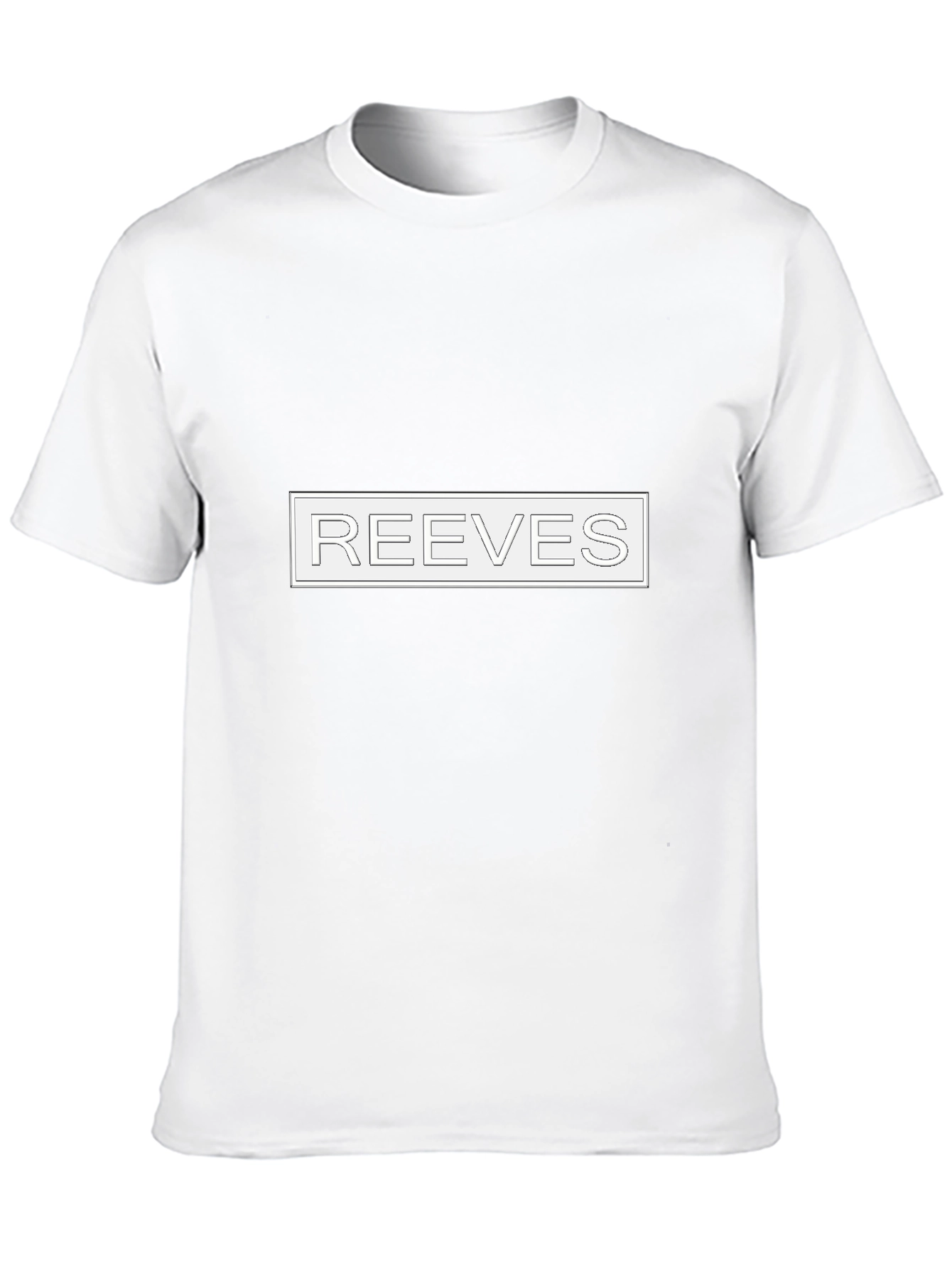 Black REEVES Text Graphic Black T-Shirt - Modern Style view 10