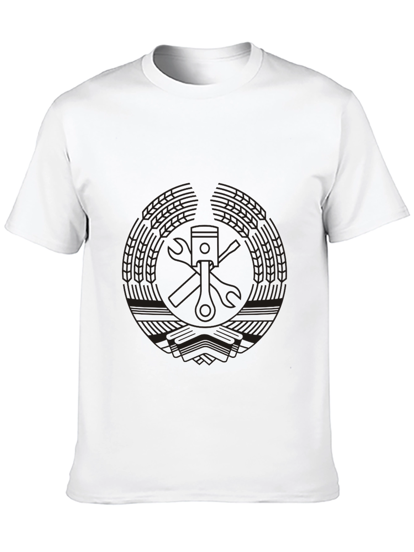 Black Men's Black Graphic Tee - Mechanic Piston view 10