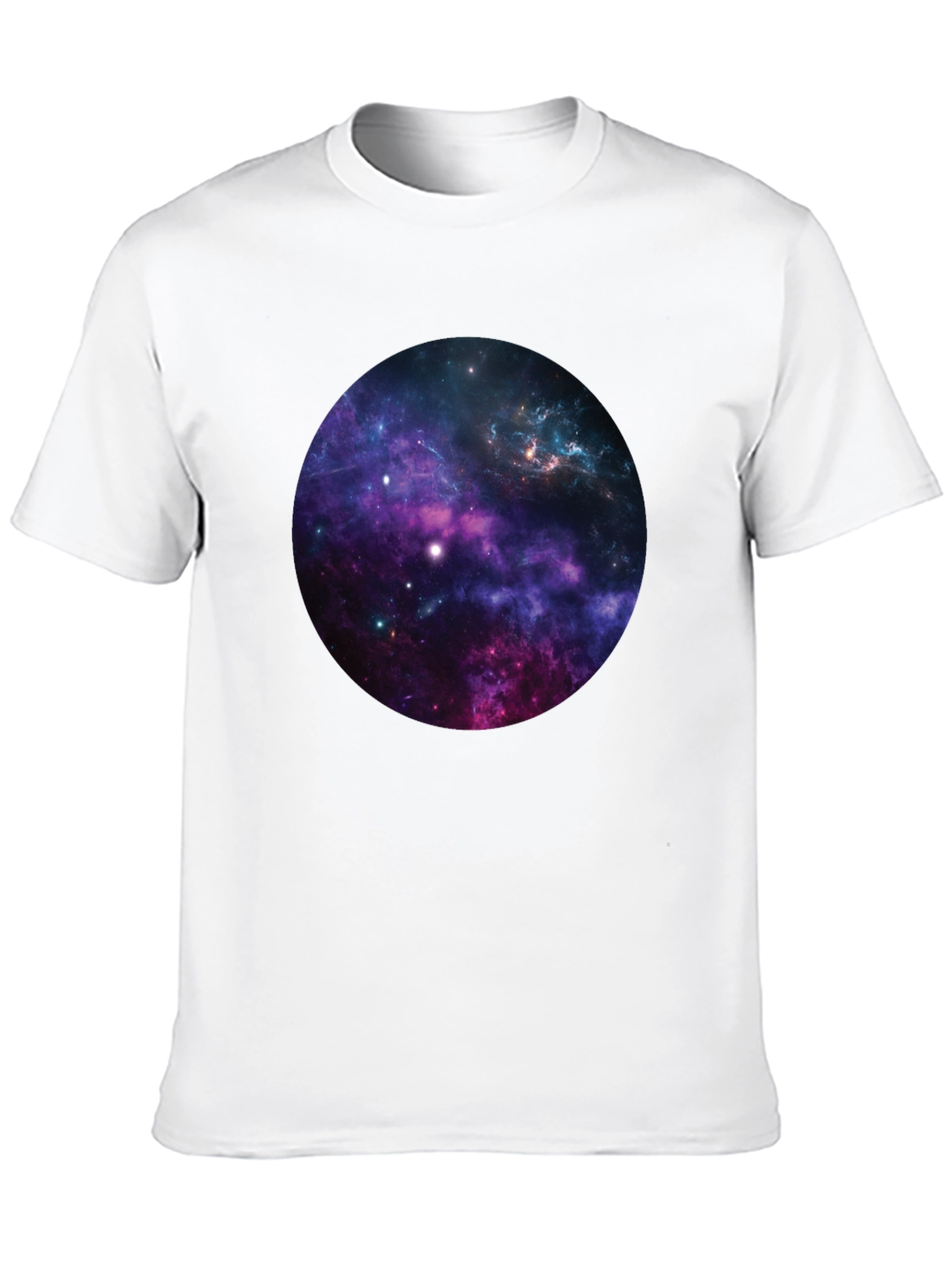 Black Galaxy Graphic Print Black T-Shirt view 10