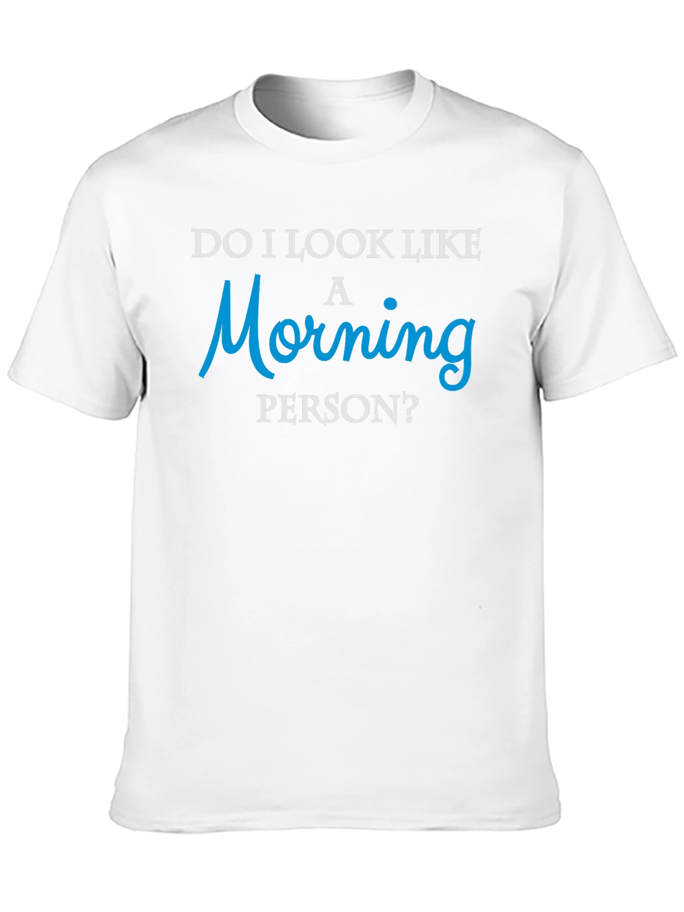 Black Funny "Morning Person?" Graphic Tee view 10