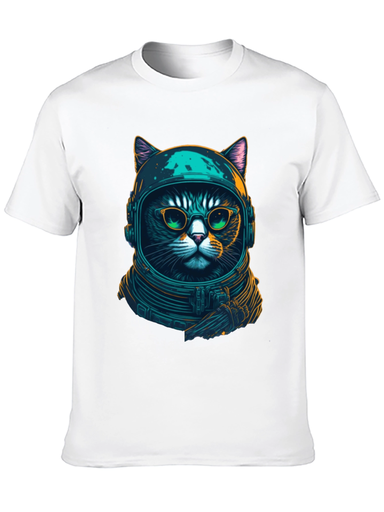 Black Cosmic Cat T-Shirt - Astronaut Kitty Design view 10