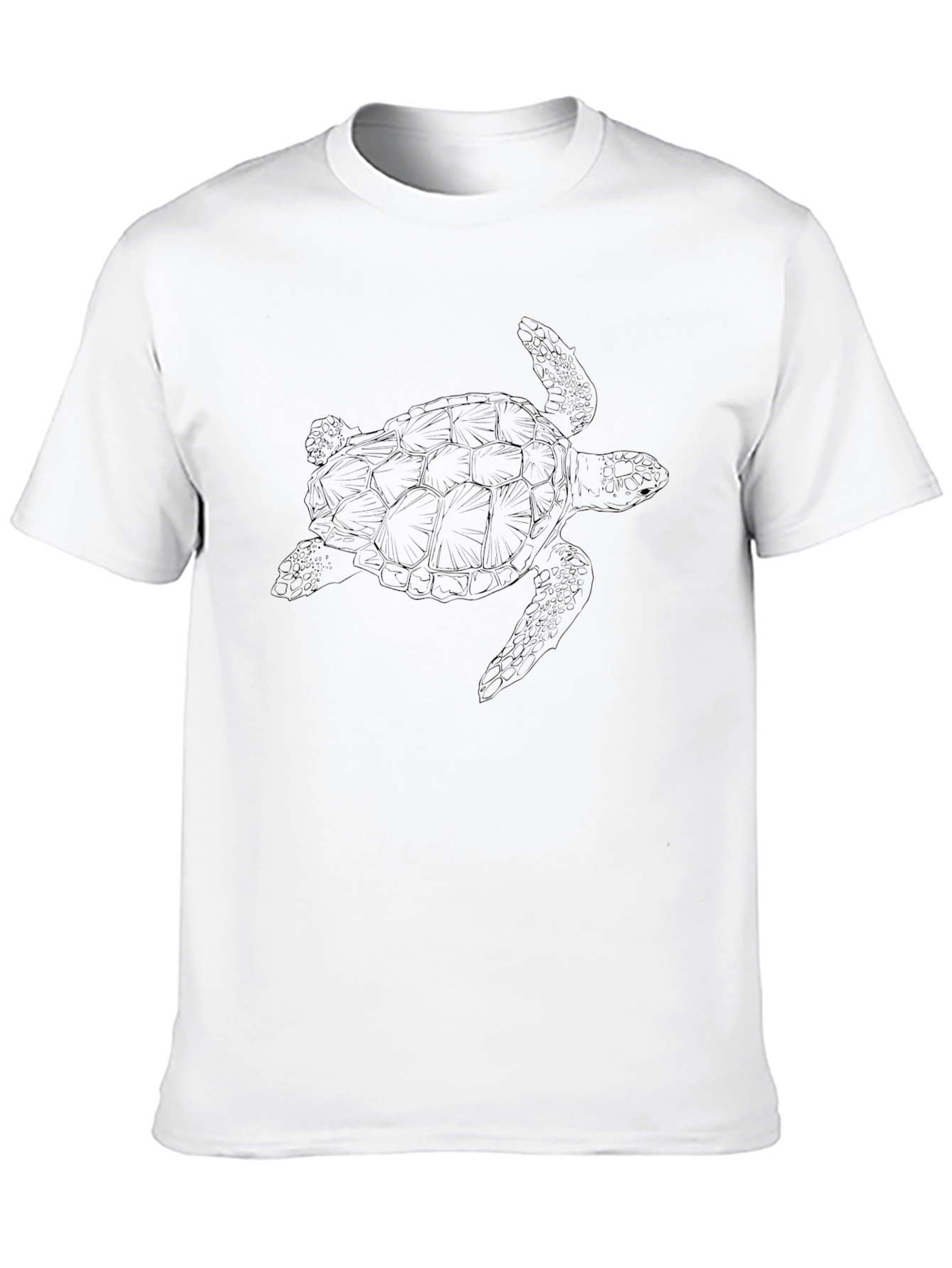 Black Men's Black Turtle Graphic Tee - Casual Short Sleeve Shirt view 10