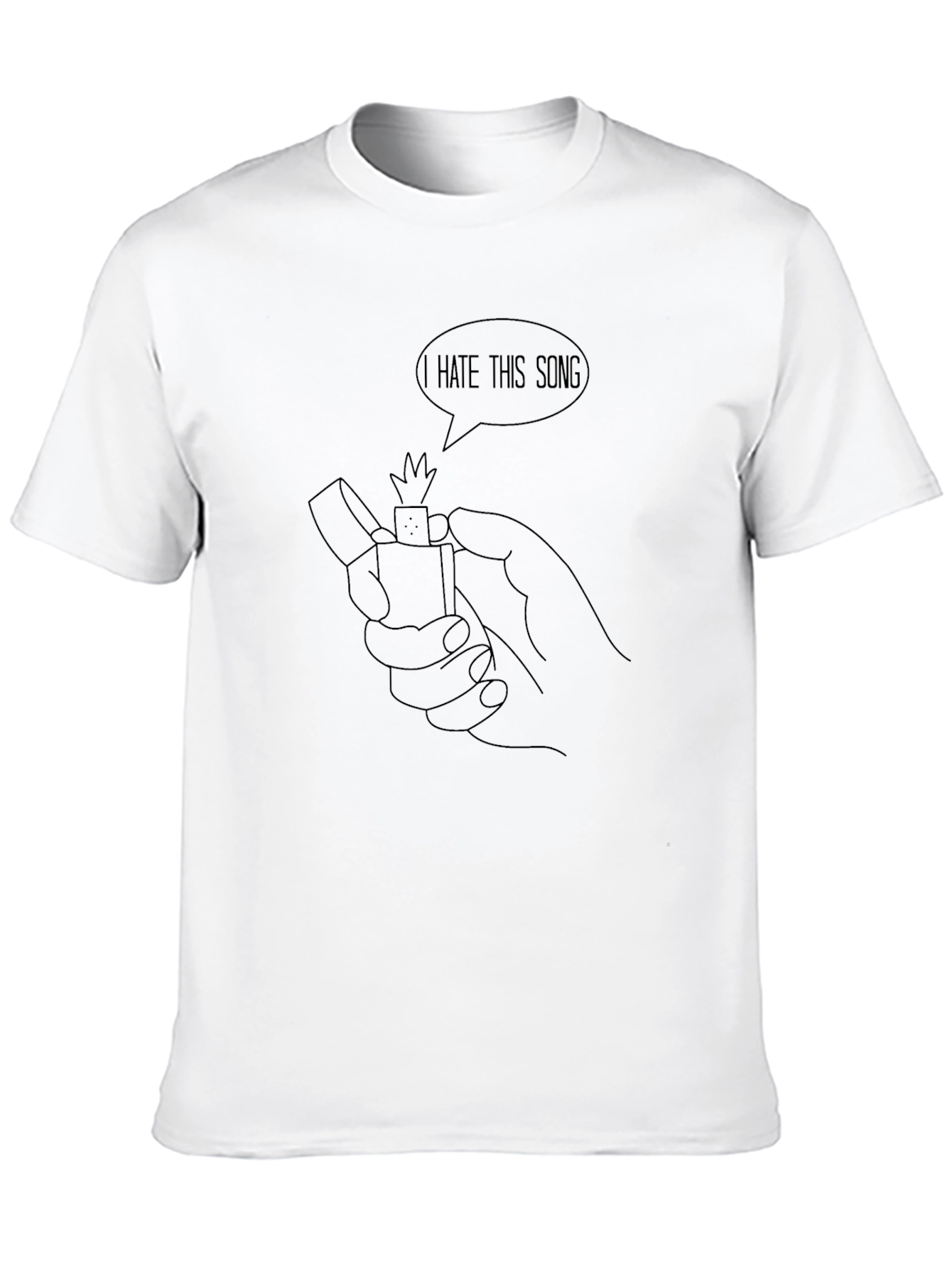 Black I Hate This Song Graphic Tee - Black Cotton Comfort view 10