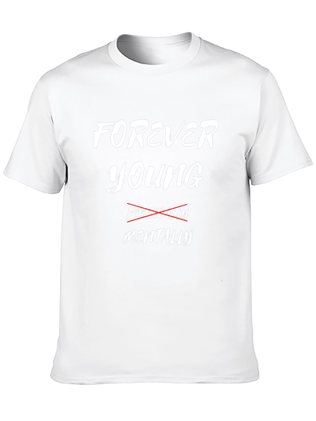 Black Forever Young Mentally Black Graphic Tee view 10